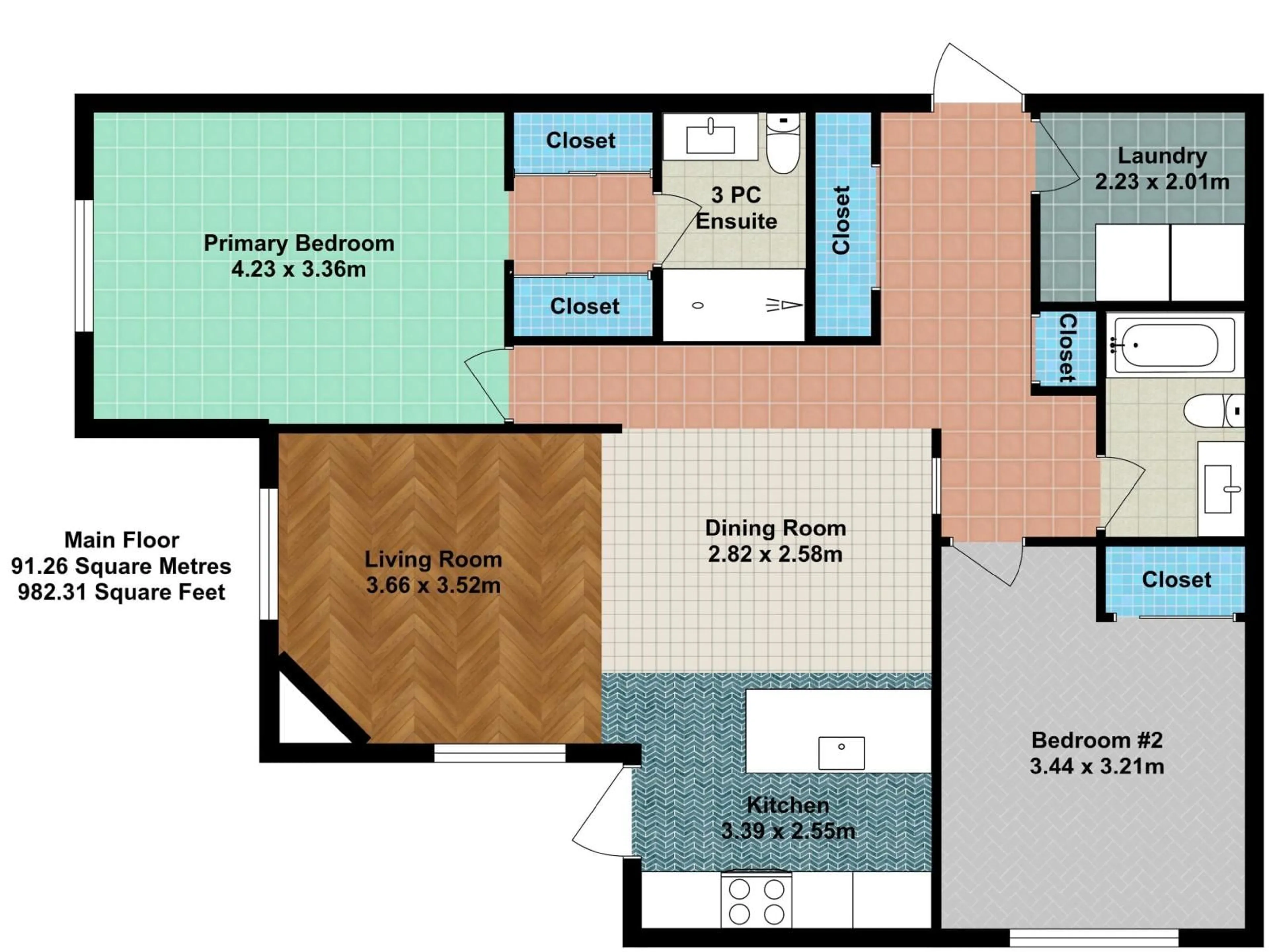 Floor plan for #214 - 905 BLACKLOCK WY, Edmonton Alberta T6W1M7