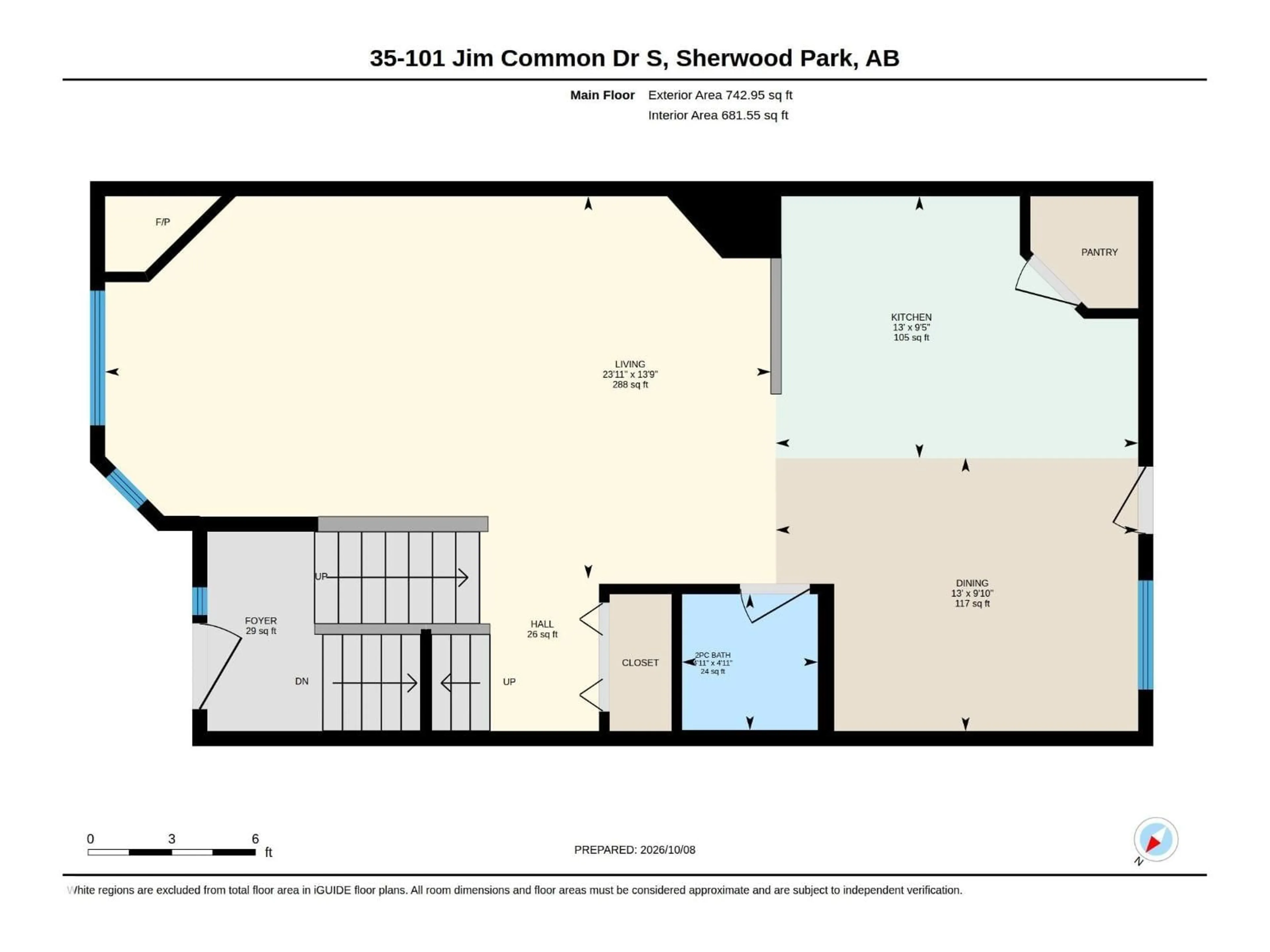 Floor plan for 35 101 JIM COMMON DR, Sherwood Park Alberta T8H2M1