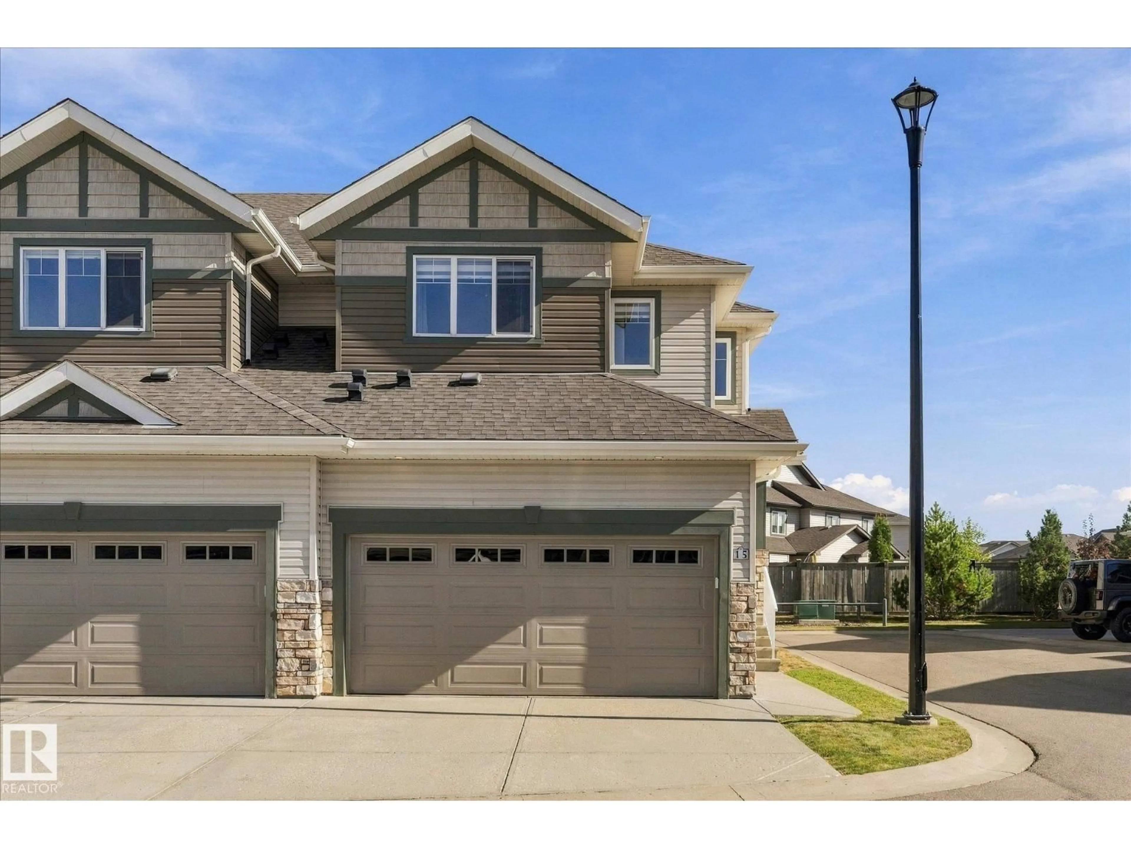 Home with vinyl exterior material, street for #15 - 4835 WRIGHT DR, Edmonton Alberta T6W3T2
