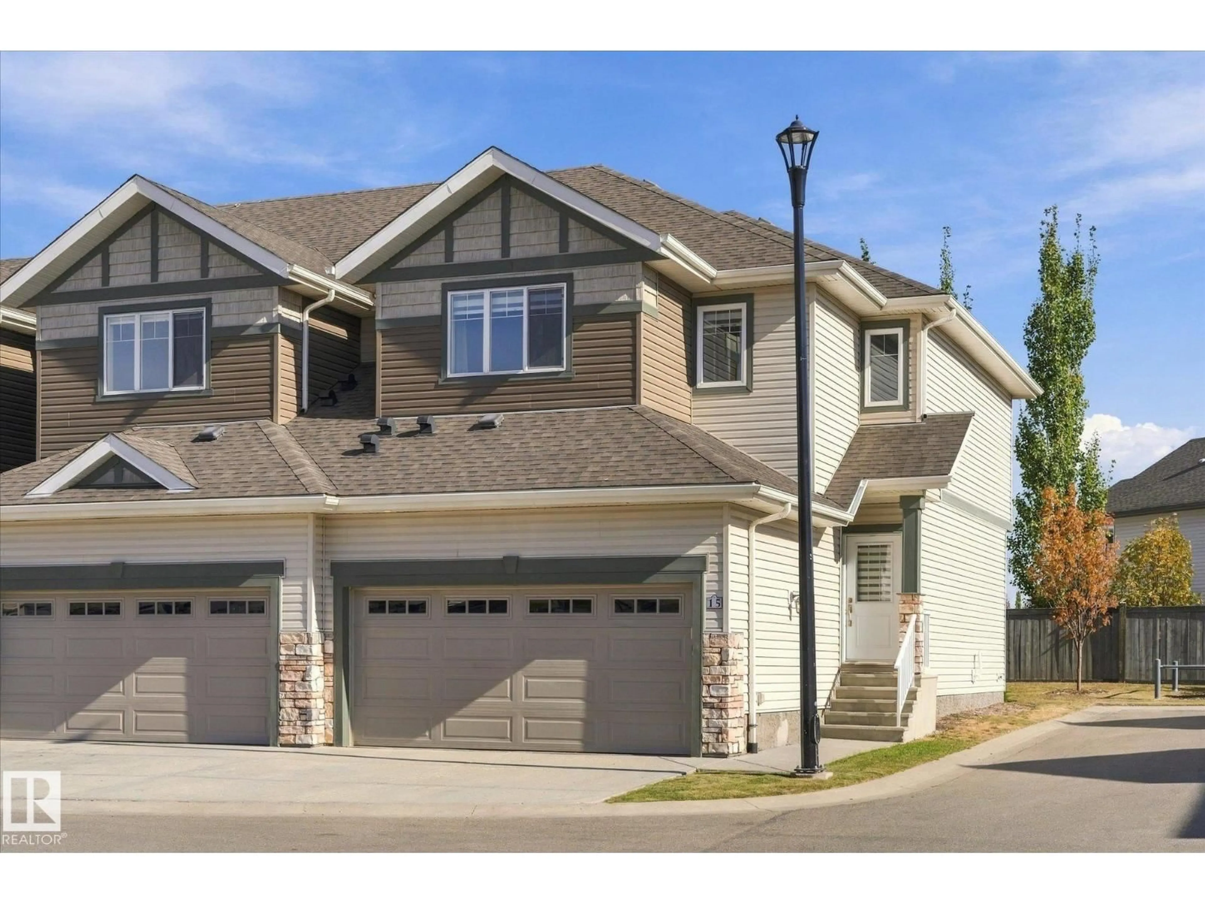 Home with vinyl exterior material, street for #15 - 4835 WRIGHT DR, Edmonton Alberta T6W3T2