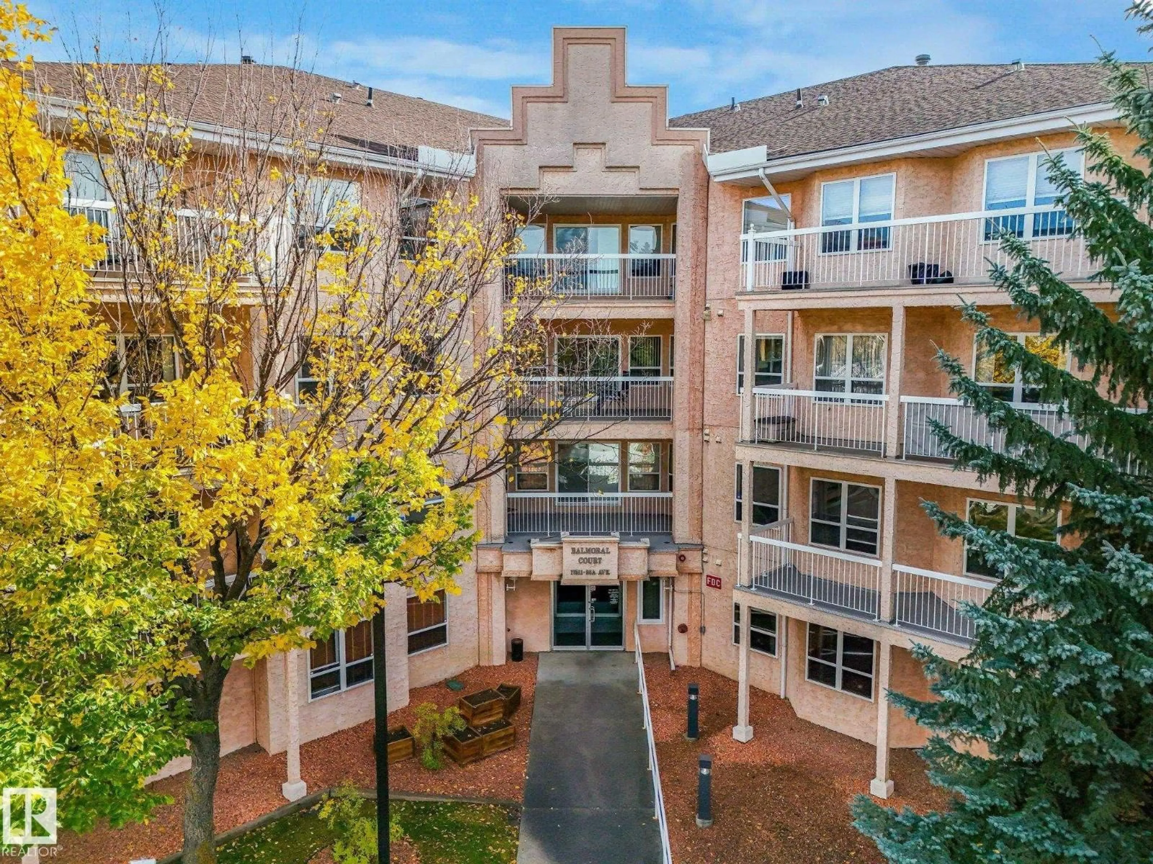 A pic from outside/outdoor area/front of a property/back of a property/a pic from drone, unknown for #307 - 17511 98A AV, Edmonton Alberta T5T6A2