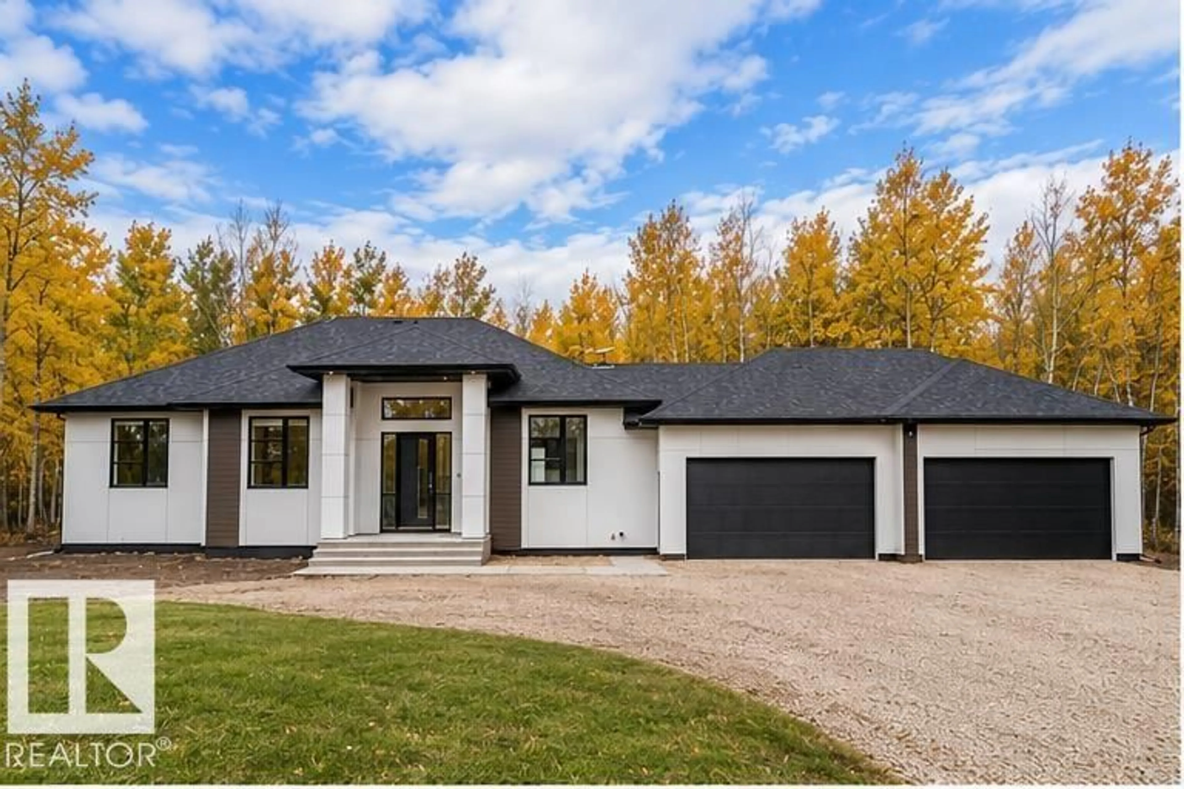 Home with vinyl exterior material, street for 53319 - 10 RANGE ROAD 14, Rural Parkland County Alberta T7Y0C2