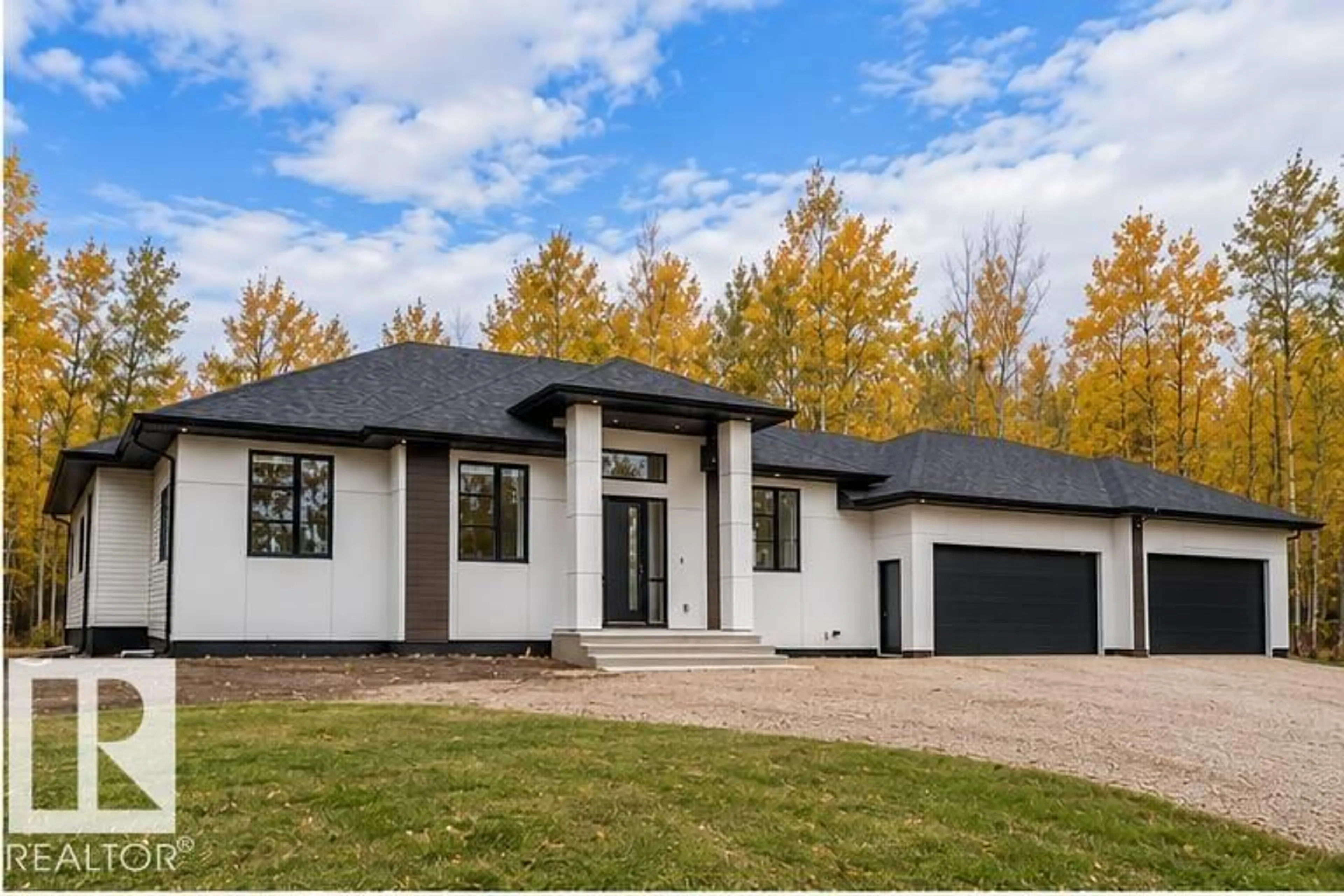 Home with vinyl exterior material, street for 53319 - 10 RANGE ROAD 14, Rural Parkland County Alberta T7Y0C2