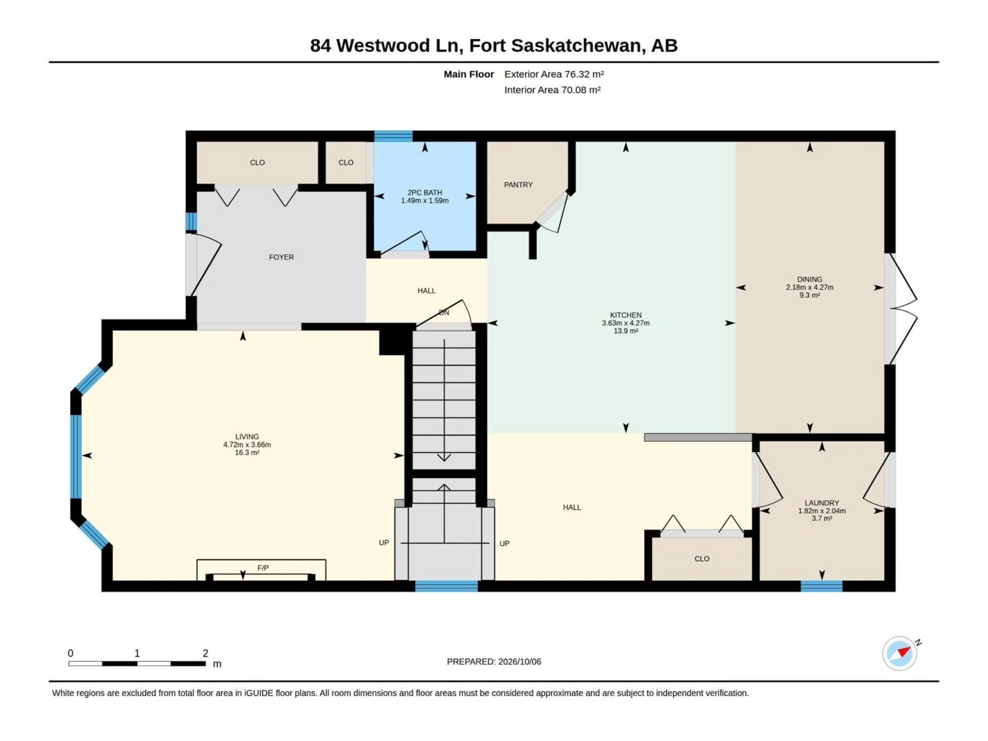 Floor plan for 84 WESTWOOD LN, Fort Saskatchewan Alberta T8L4N8