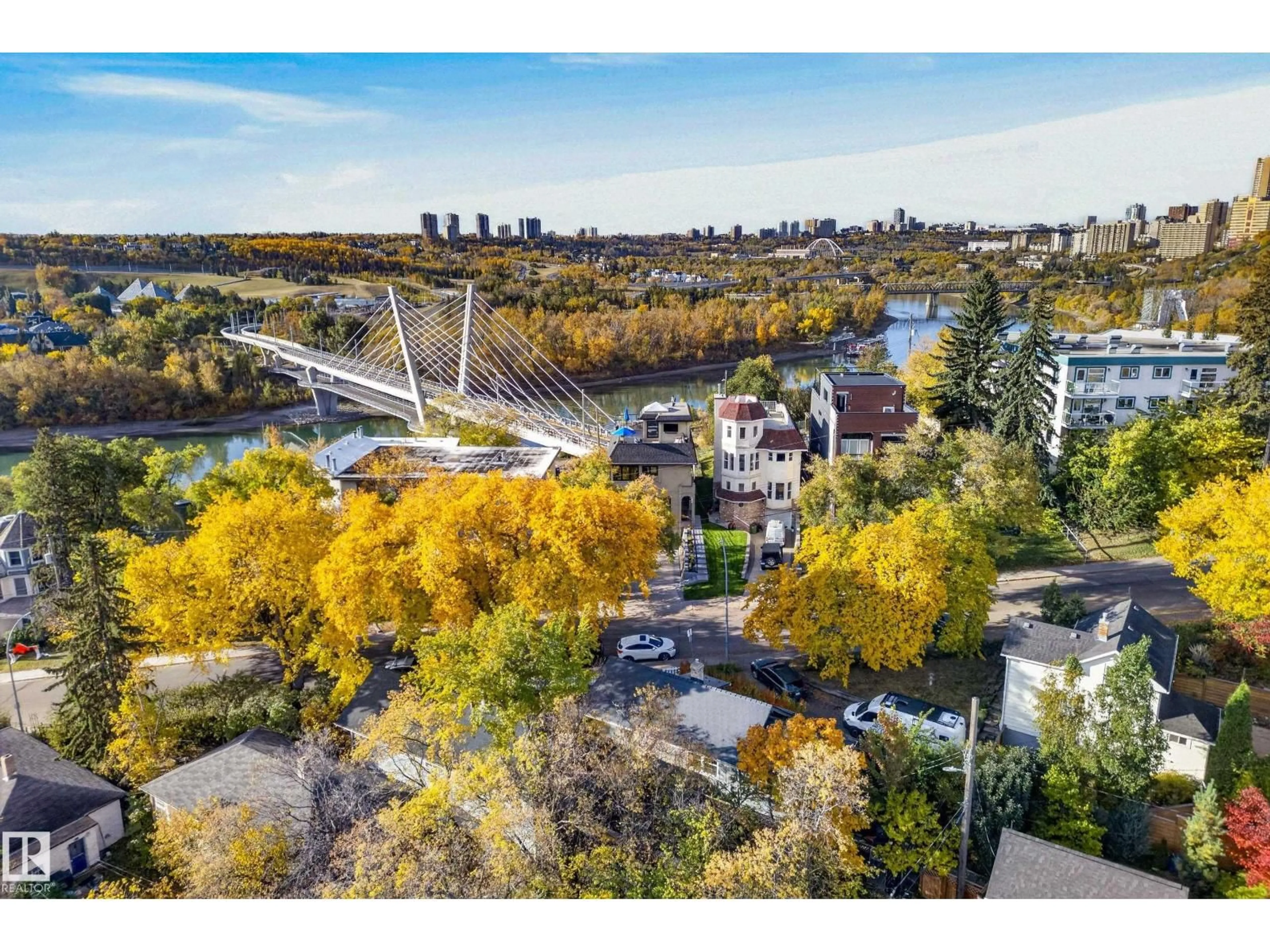A pic from outside/outdoor area/front of a property/back of a property/a pic from drone, water/lake/river/ocean view for 9369 CAMERON AV, Edmonton Alberta T5H3R5