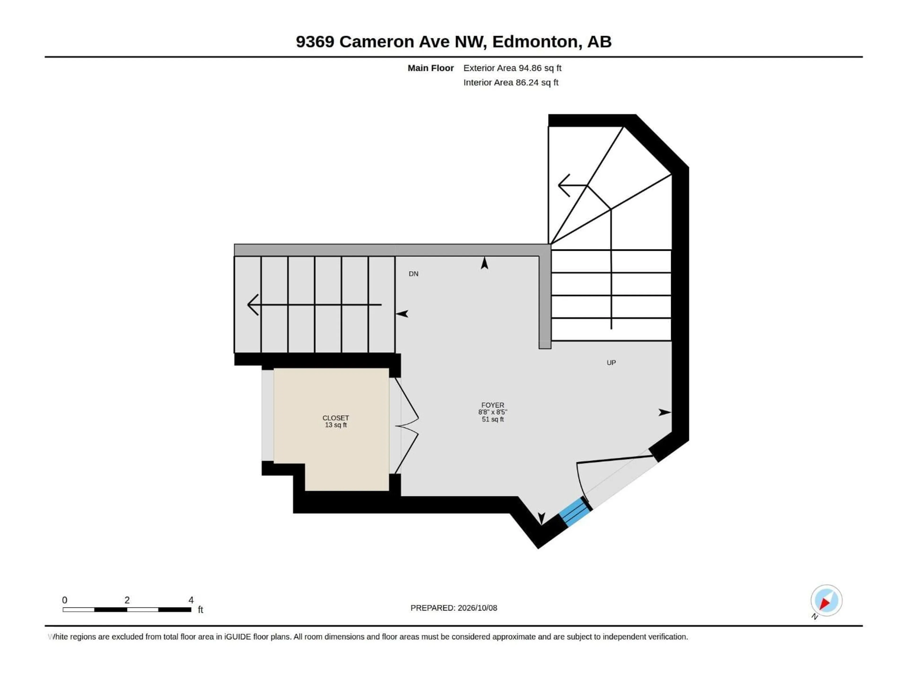 Floor plan for 9369 CAMERON AV, Edmonton Alberta T5H3R5