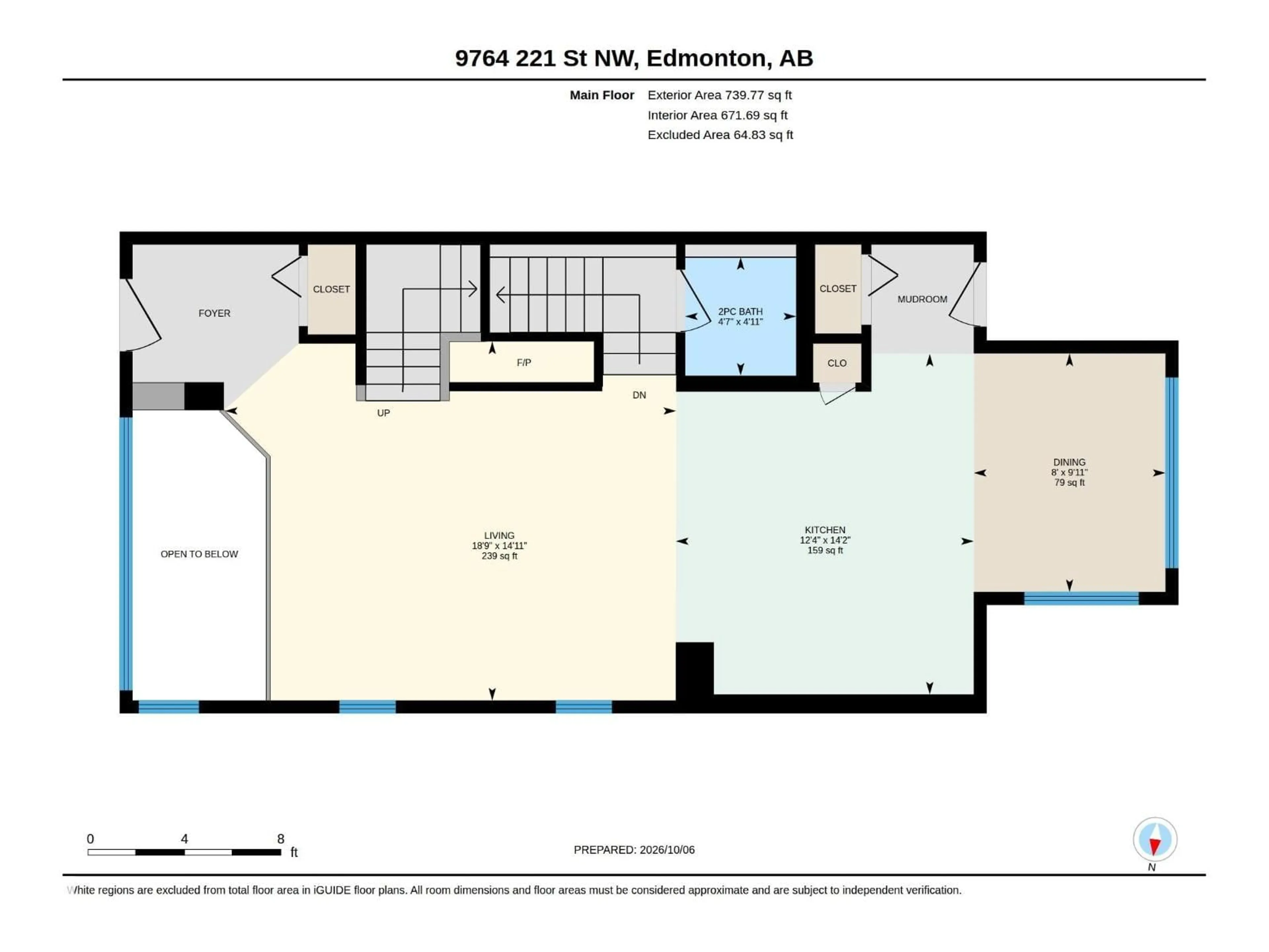 Floor plan for NW - 9764 221 ST, Edmonton Alberta T5T4M1