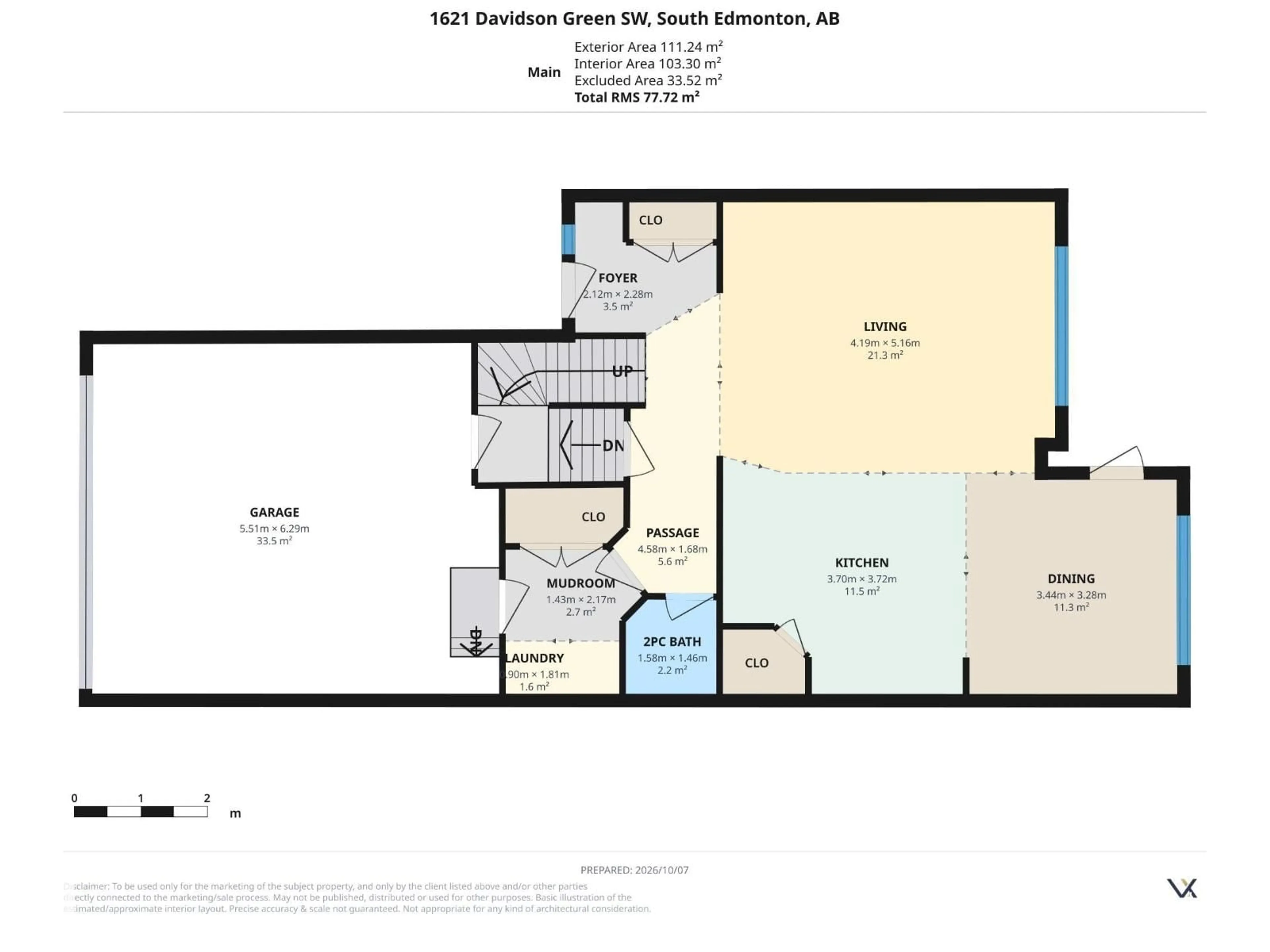 Floor plan for SW - 1621 DAVIDSON GREEN GR, Edmonton Alberta T6W3H9