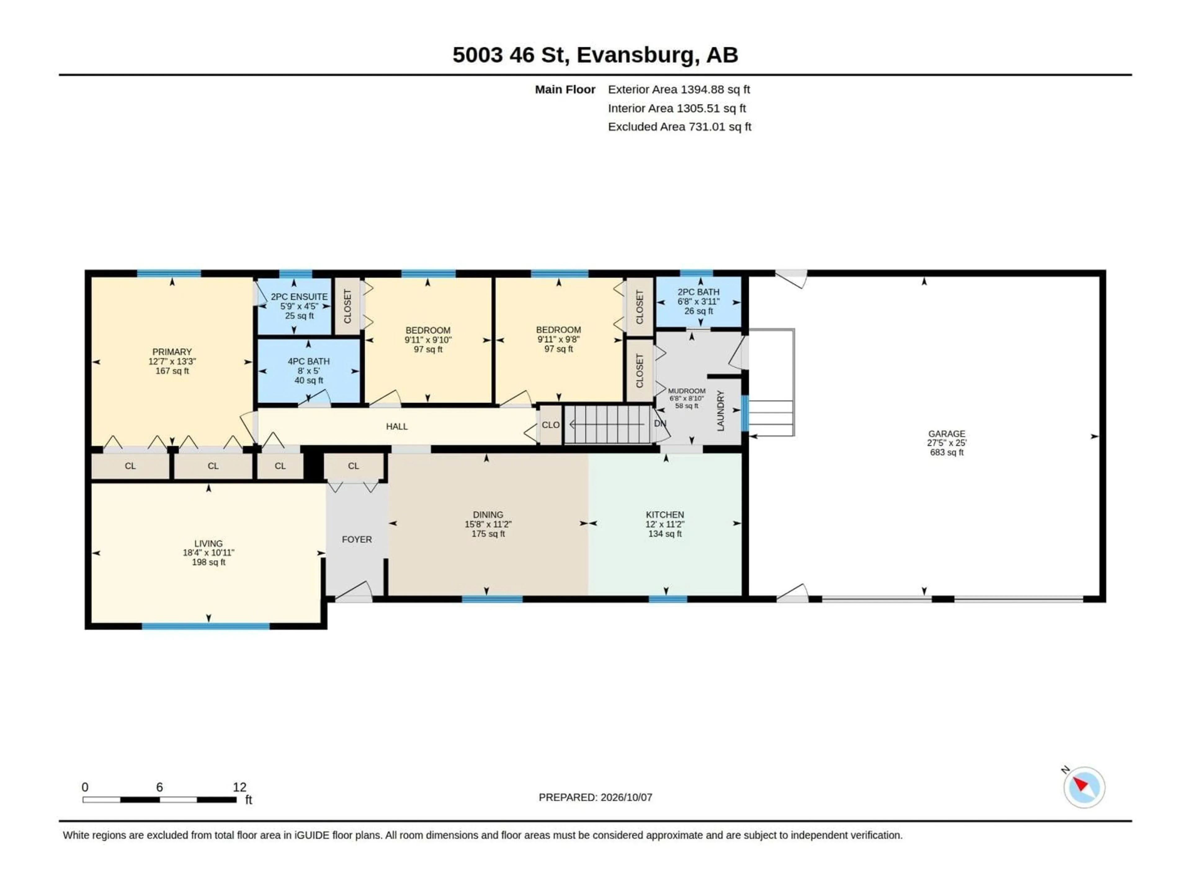 Floor plan for 5003 46 ST, Evansburg Alberta T0E0T0