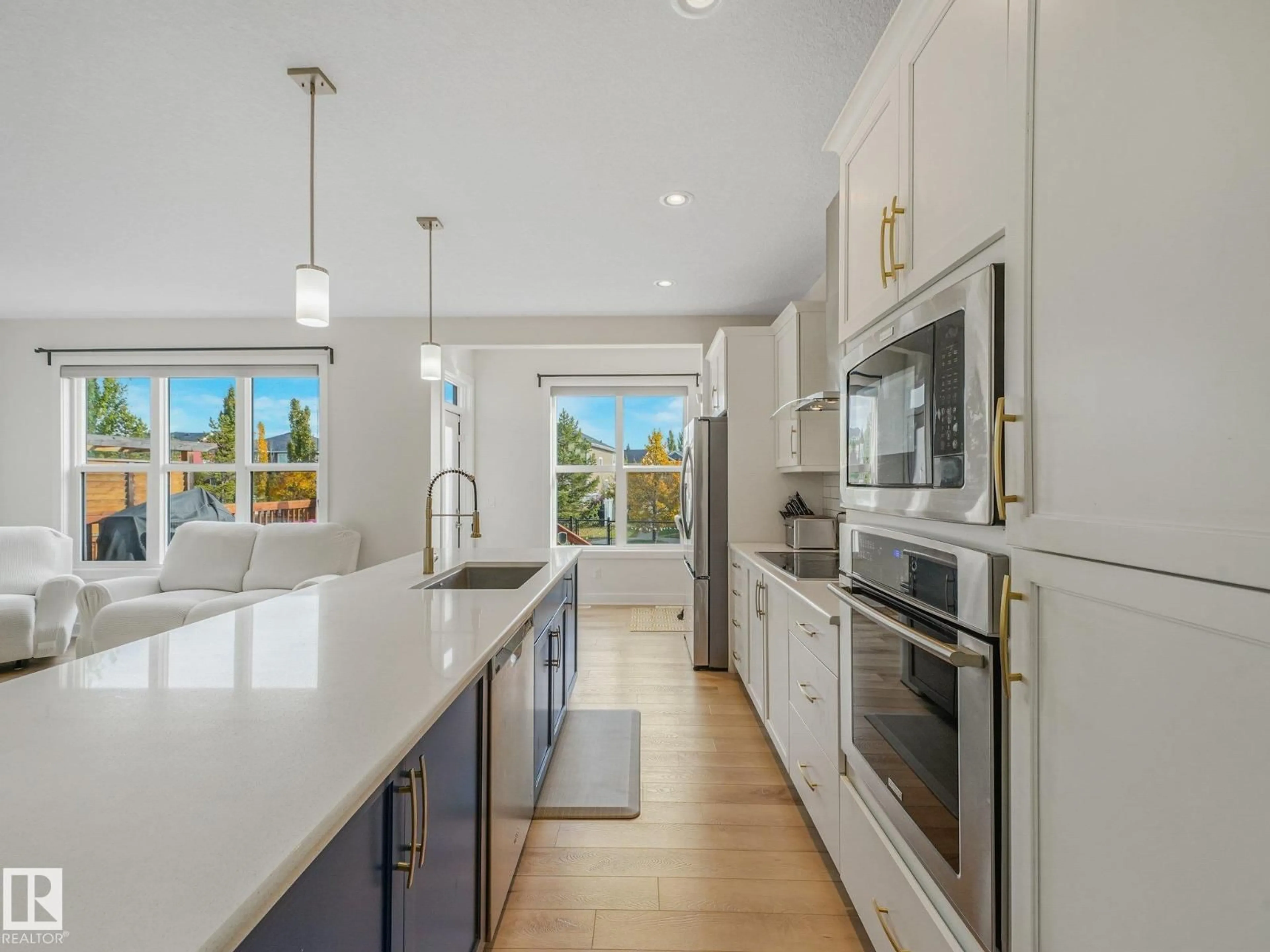 Open concept kitchen, ceramic/tile floor for 369 SIMPKINS WD, Leduc Alberta T9E0Y4