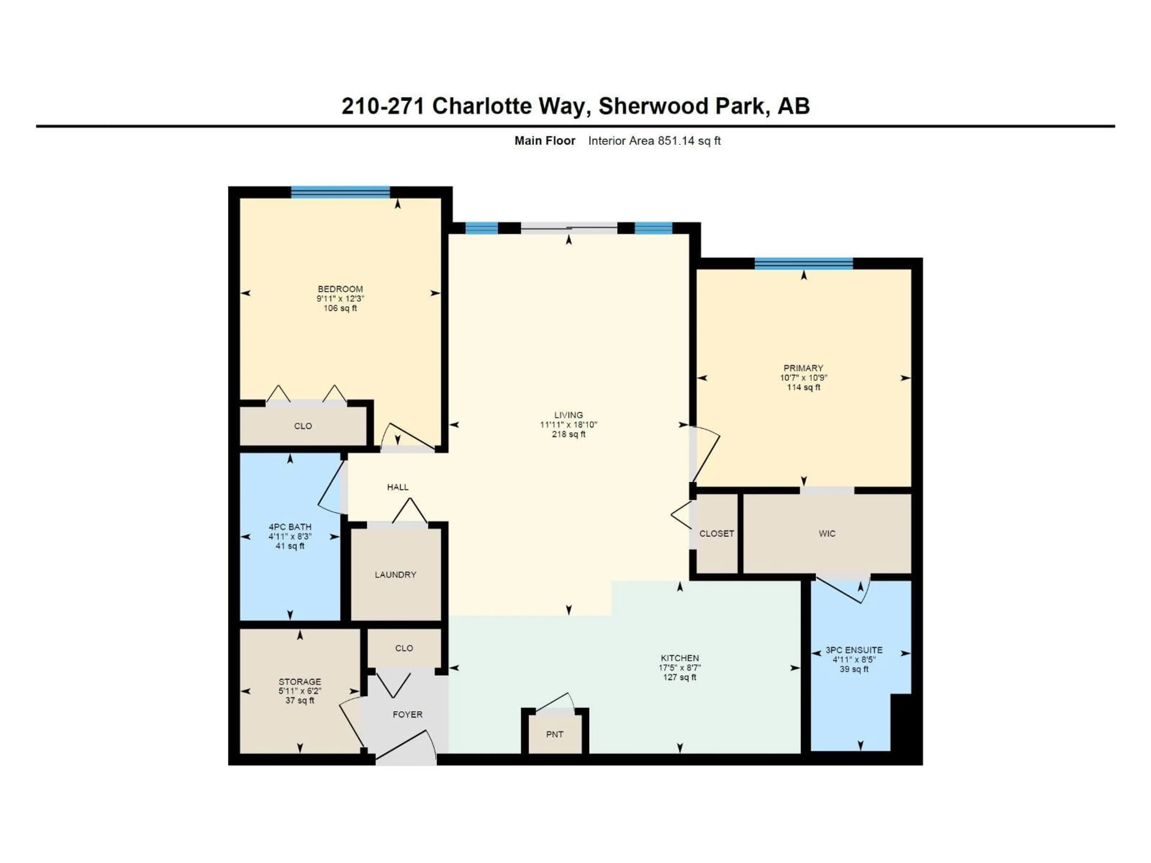 Floor plan for 210 - #210 CHARLOTTE WY, Sherwood Park Alberta T8H0N9