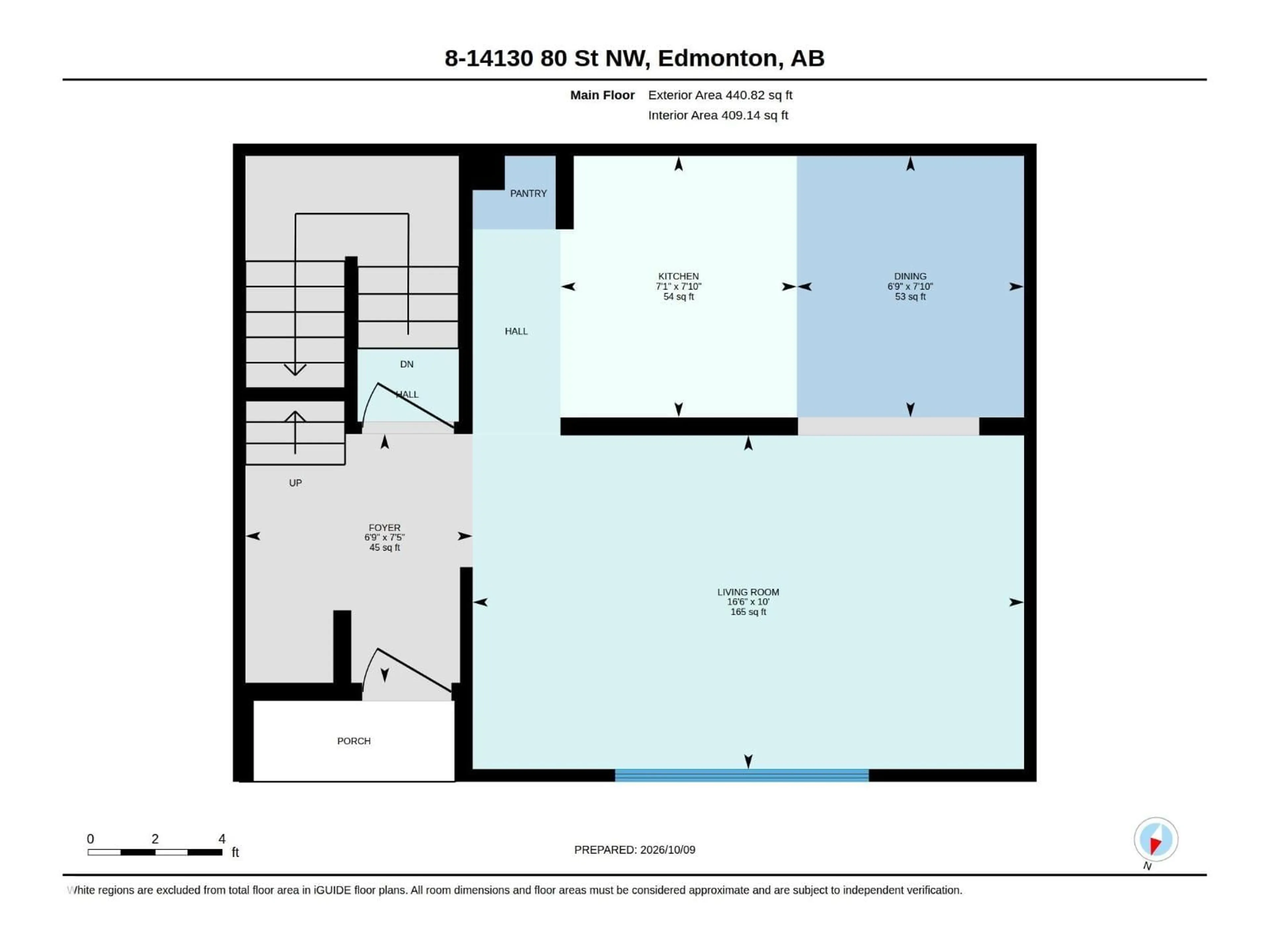Floor plan for #8 - 14130 80 ST, Edmonton Alberta T5C1L6