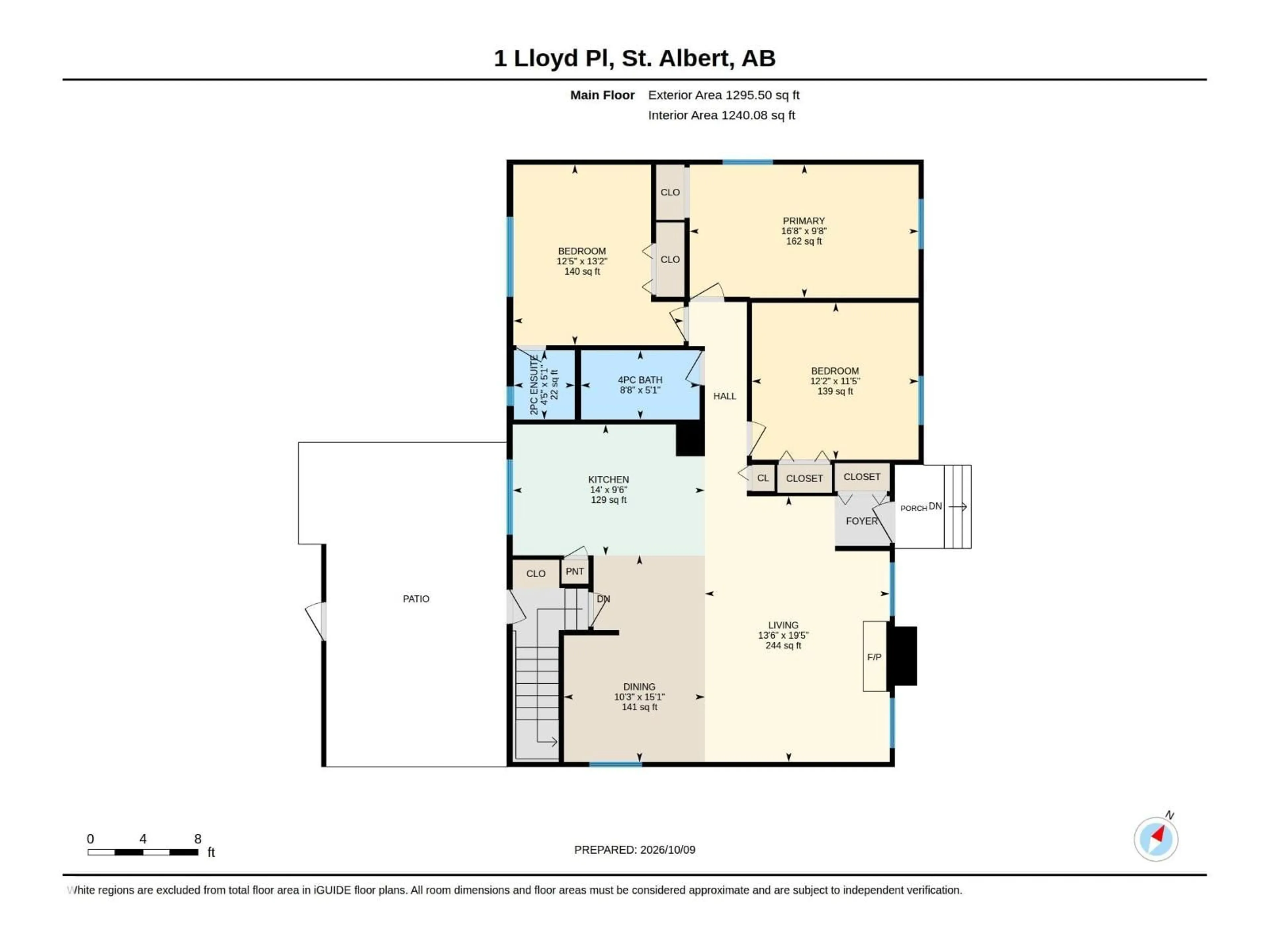 Floor plan for 1 LLOYD PL, St. Albert Alberta T8N2H4