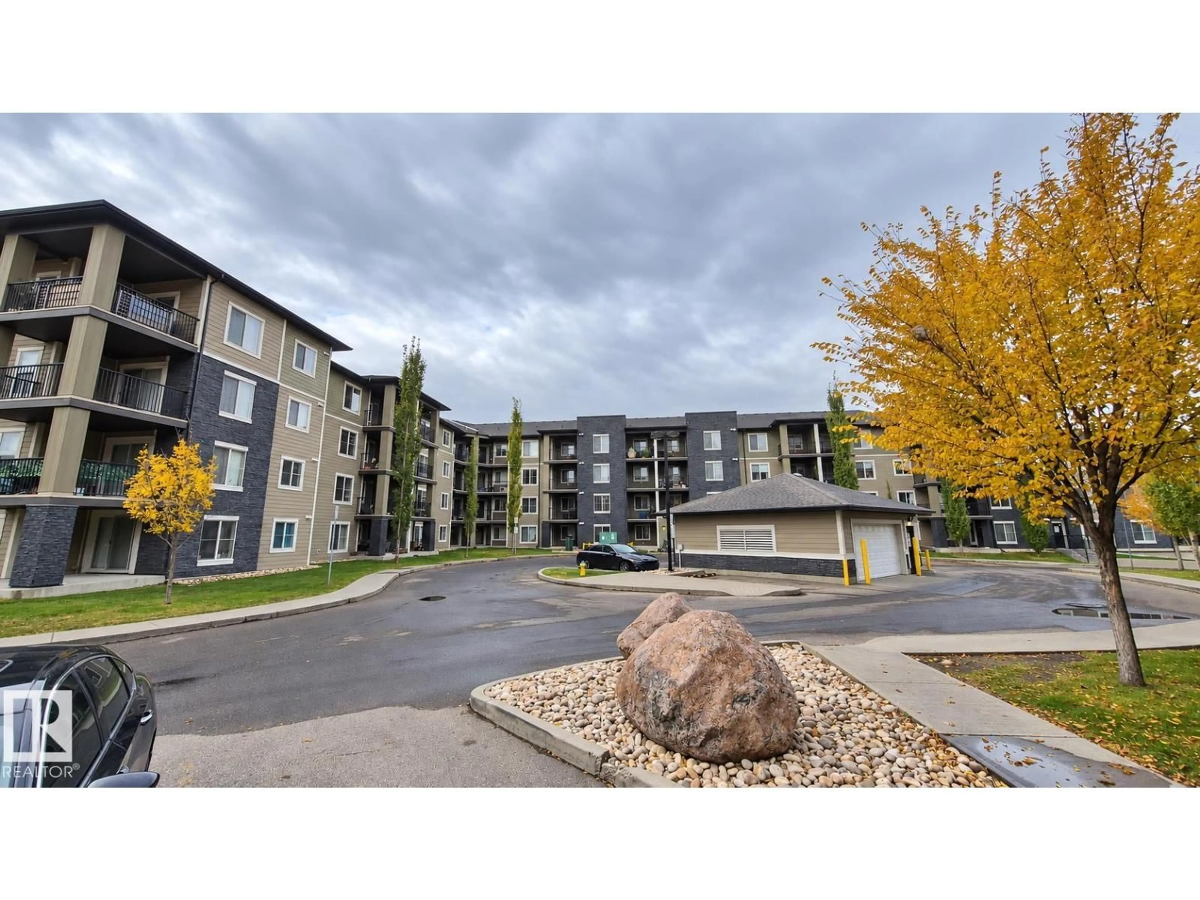A pic from outside/outdoor area/front of a property/back of a property/a pic from drone, mountain view for 111 - 119 WATT CM, Edmonton Alberta T6X2C6