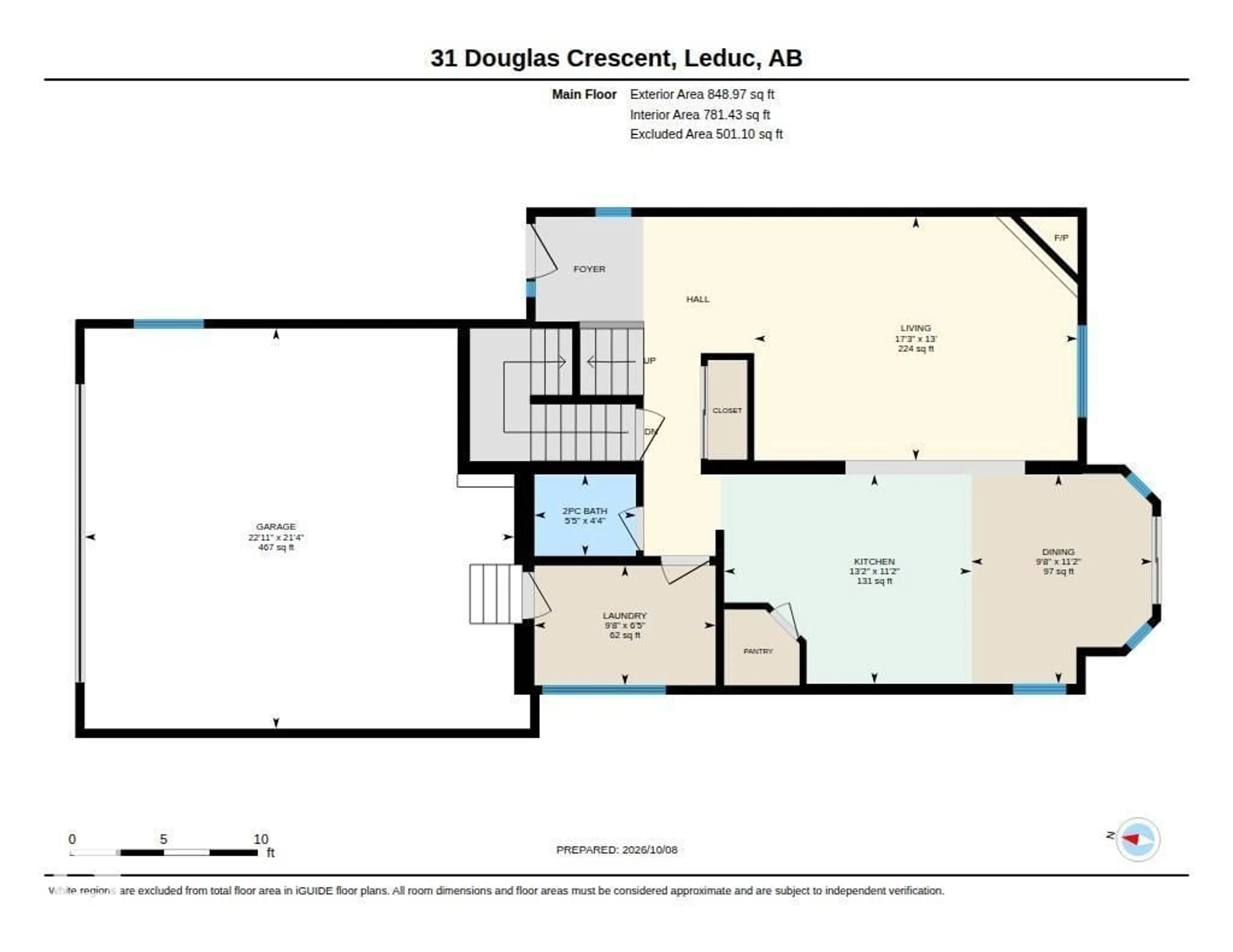 Floor plan for 31 DOUGLAS CR, Leduc Alberta T9E8P4