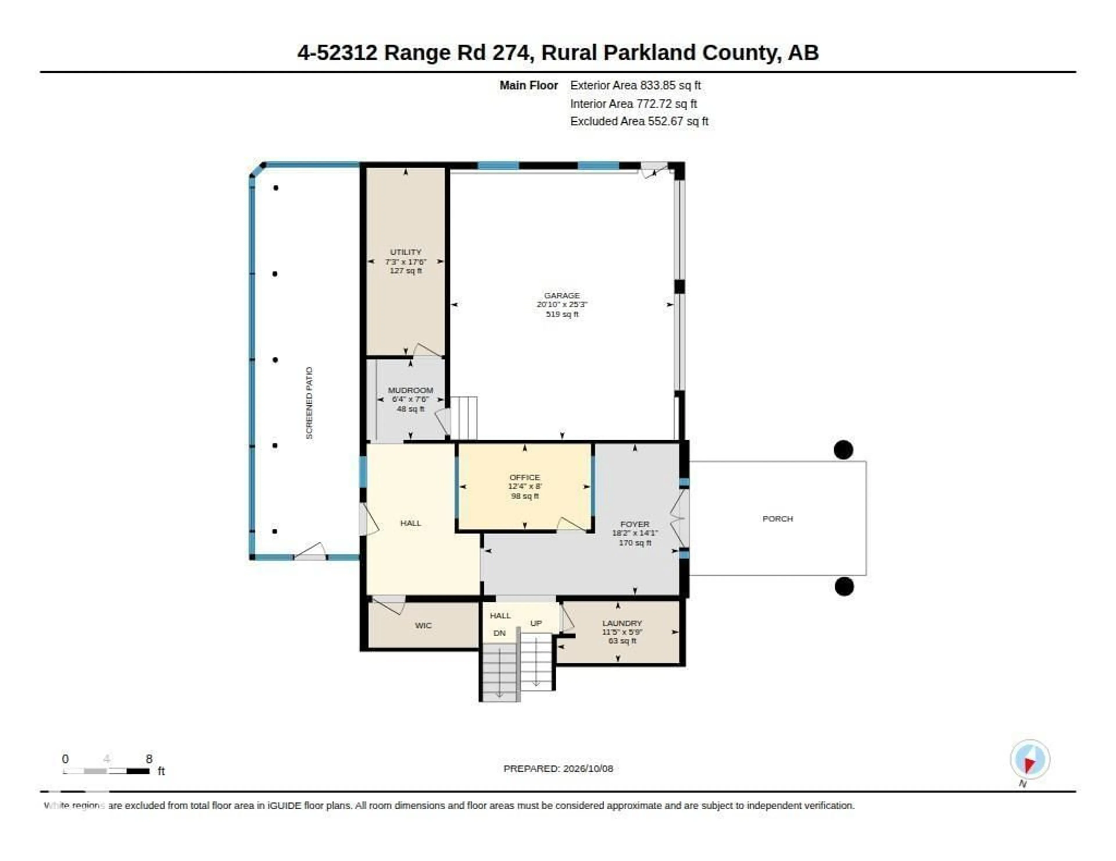 Floor plan for 4 - 52312 RGE RD 274, Rural Parkland County Alberta T7X3T7