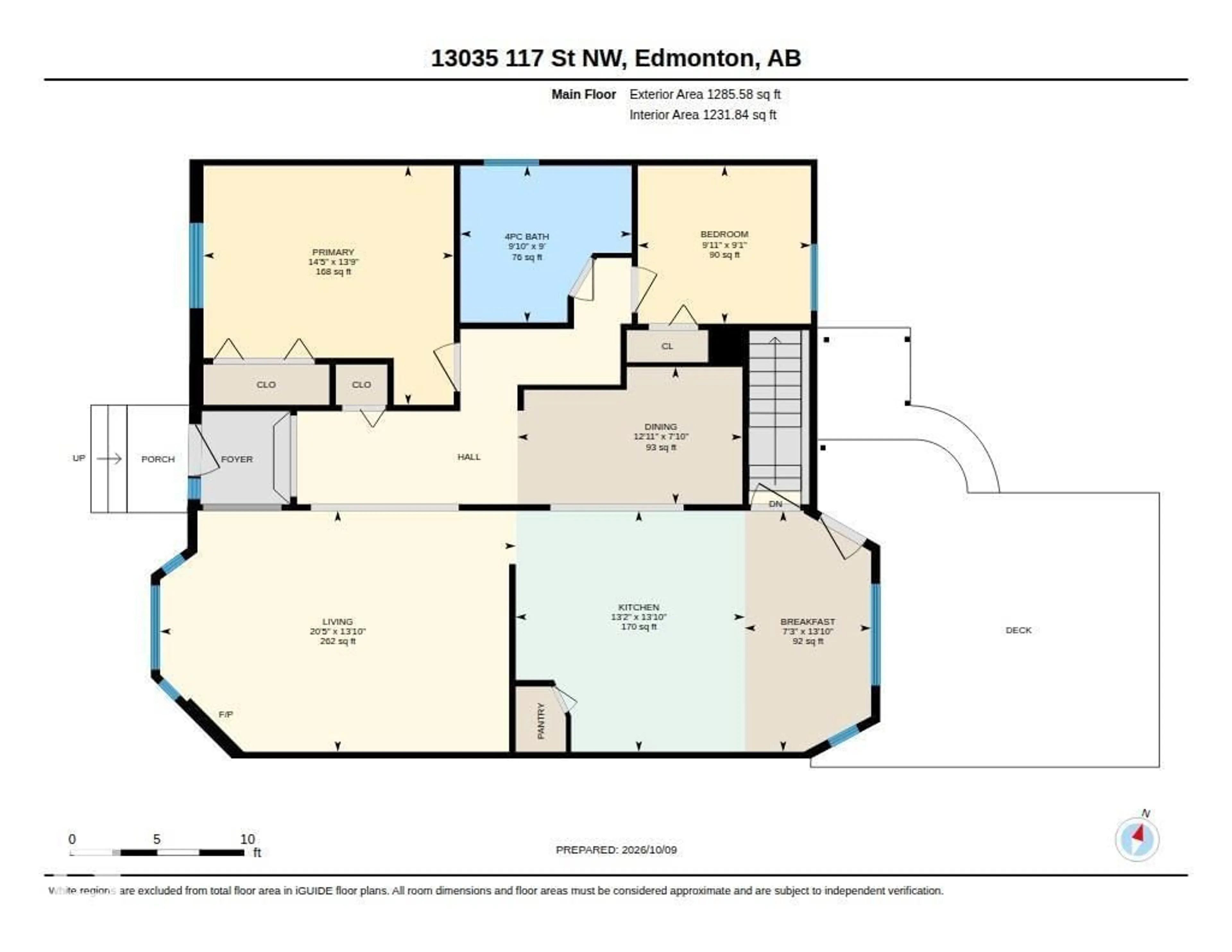 Floor plan for 13035 117 ST, Edmonton Alberta T5E5J9