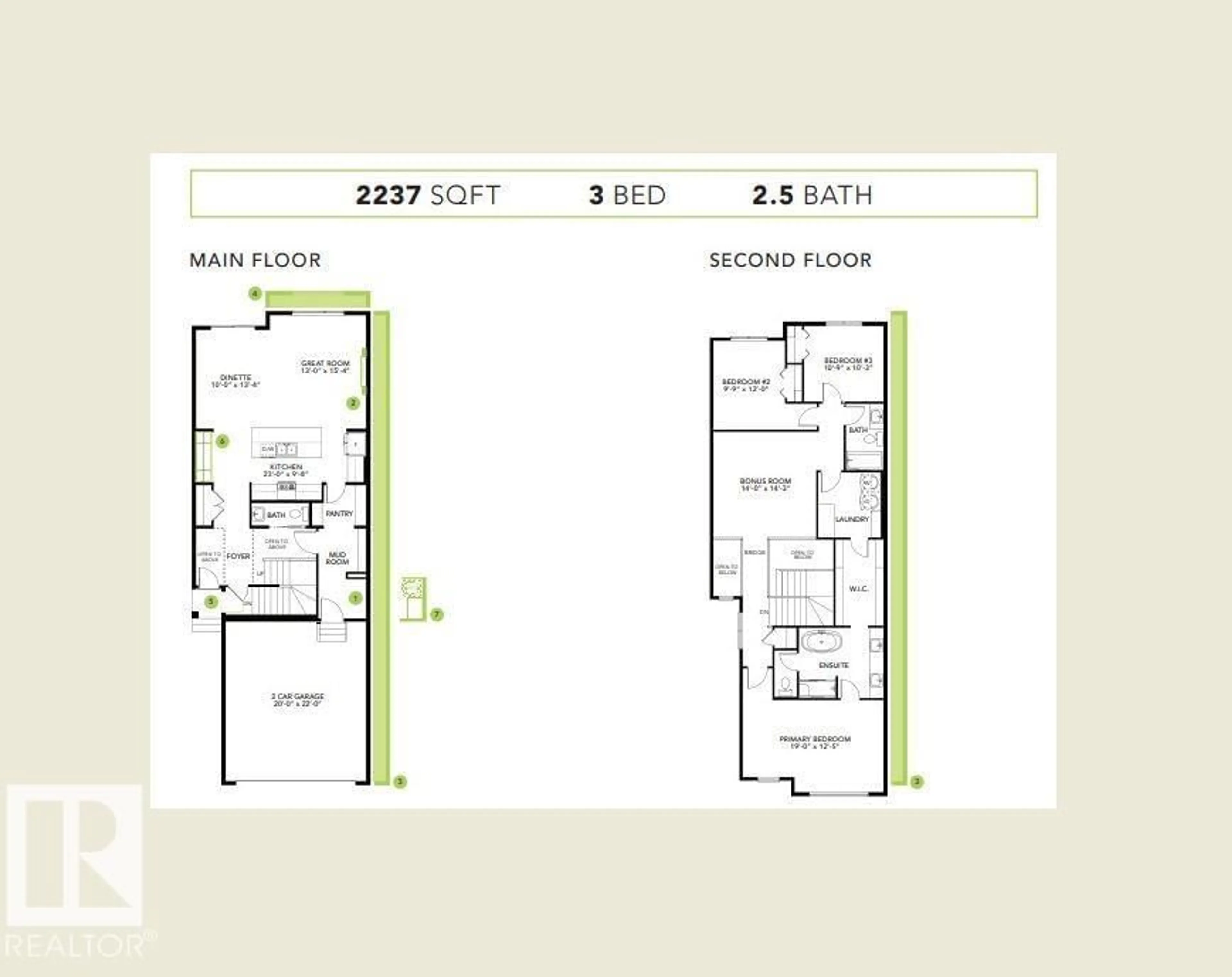 Floor plan for 2351 EGRET WY, Edmonton Alberta T6M3G8