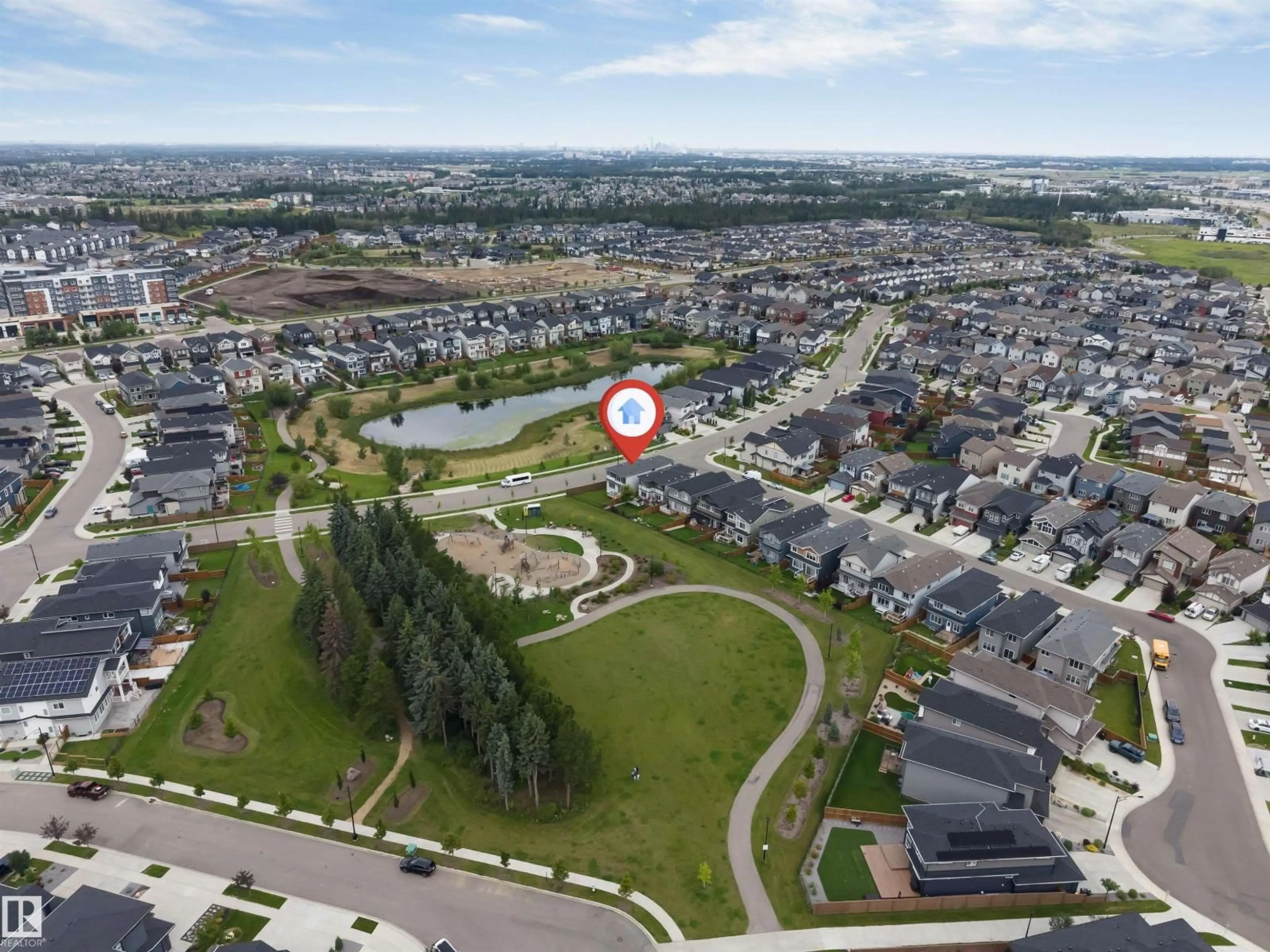 A pic from outside/outdoor area/front of a property/back of a property/a pic from drone, unknown for 3404 CHECKNITA TC, Edmonton Alberta T6W4H6