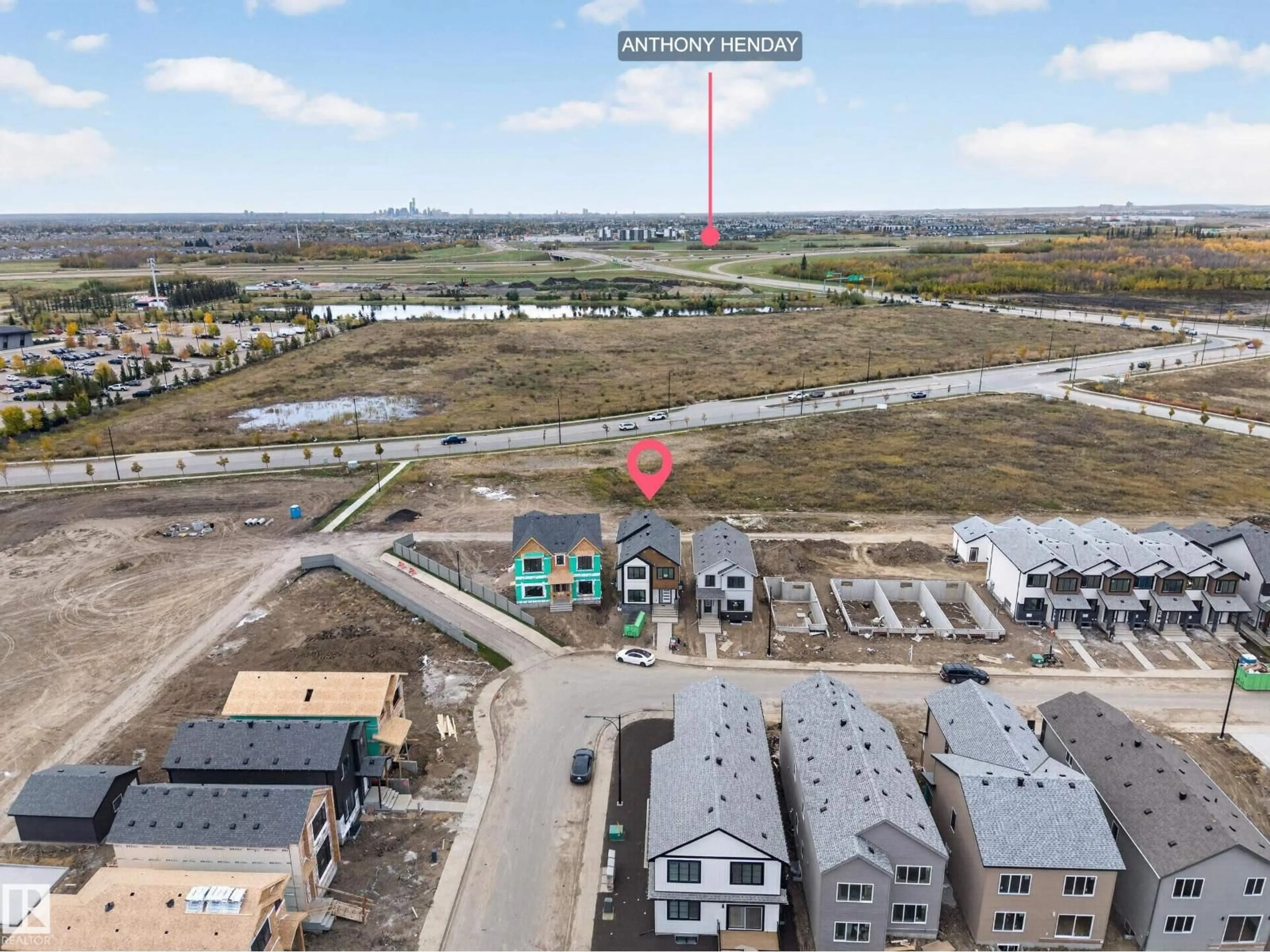 A pic from outside/outdoor area/front of a property/back of a property/a pic from drone, water/lake/river/ocean view for 13007 186 AVE NW, Edmonton Alberta T6V0N3