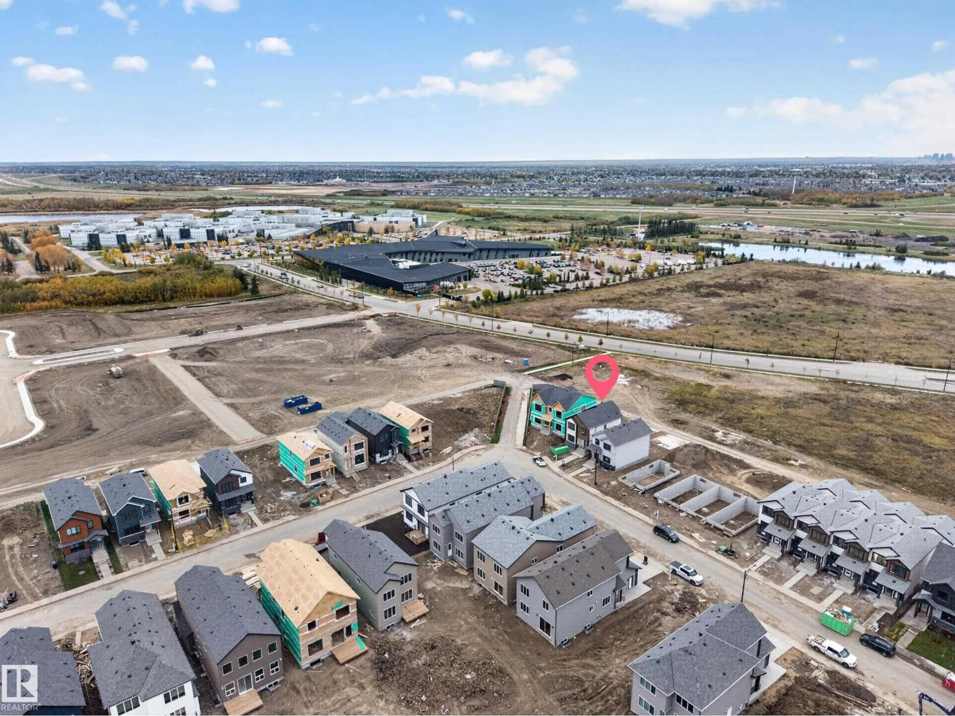 A pic from outside/outdoor area/front of a property/back of a property/a pic from drone, water/lake/river/ocean view for 13007 186 AVE NW, Edmonton Alberta T6V0N3