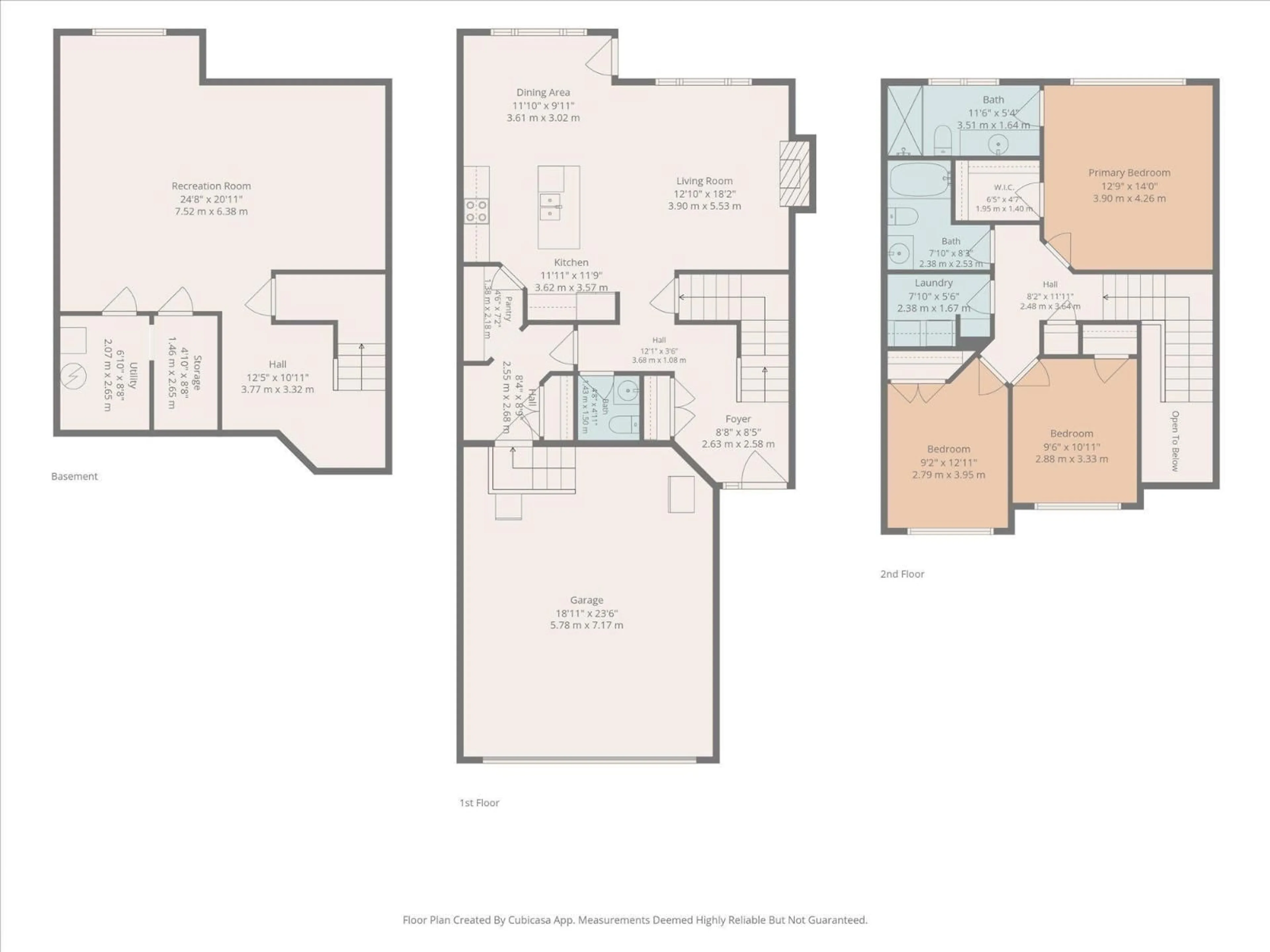 Floor plan for 10605 96 ST, Morinville Alberta T8R2N5