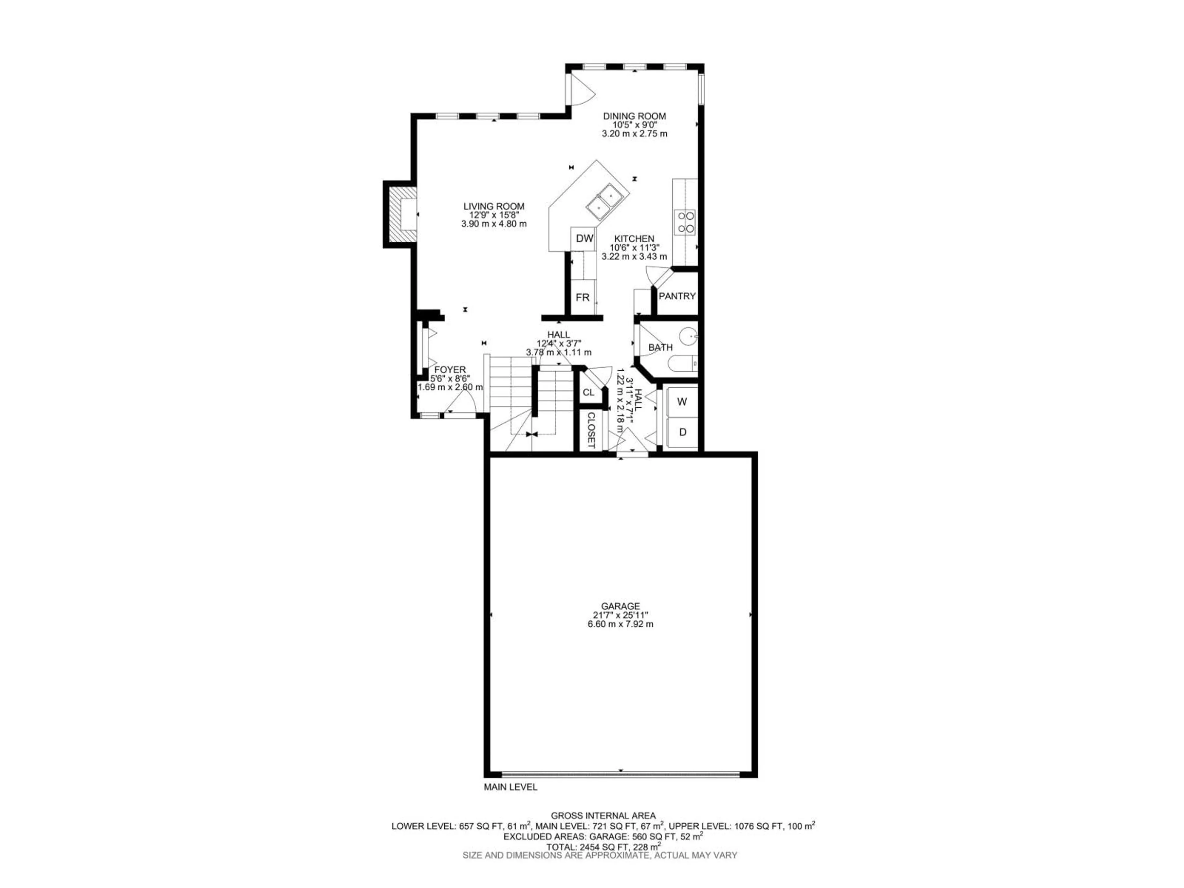Floor plan for 4113 158 AV, Edmonton Alberta T5Y0A3