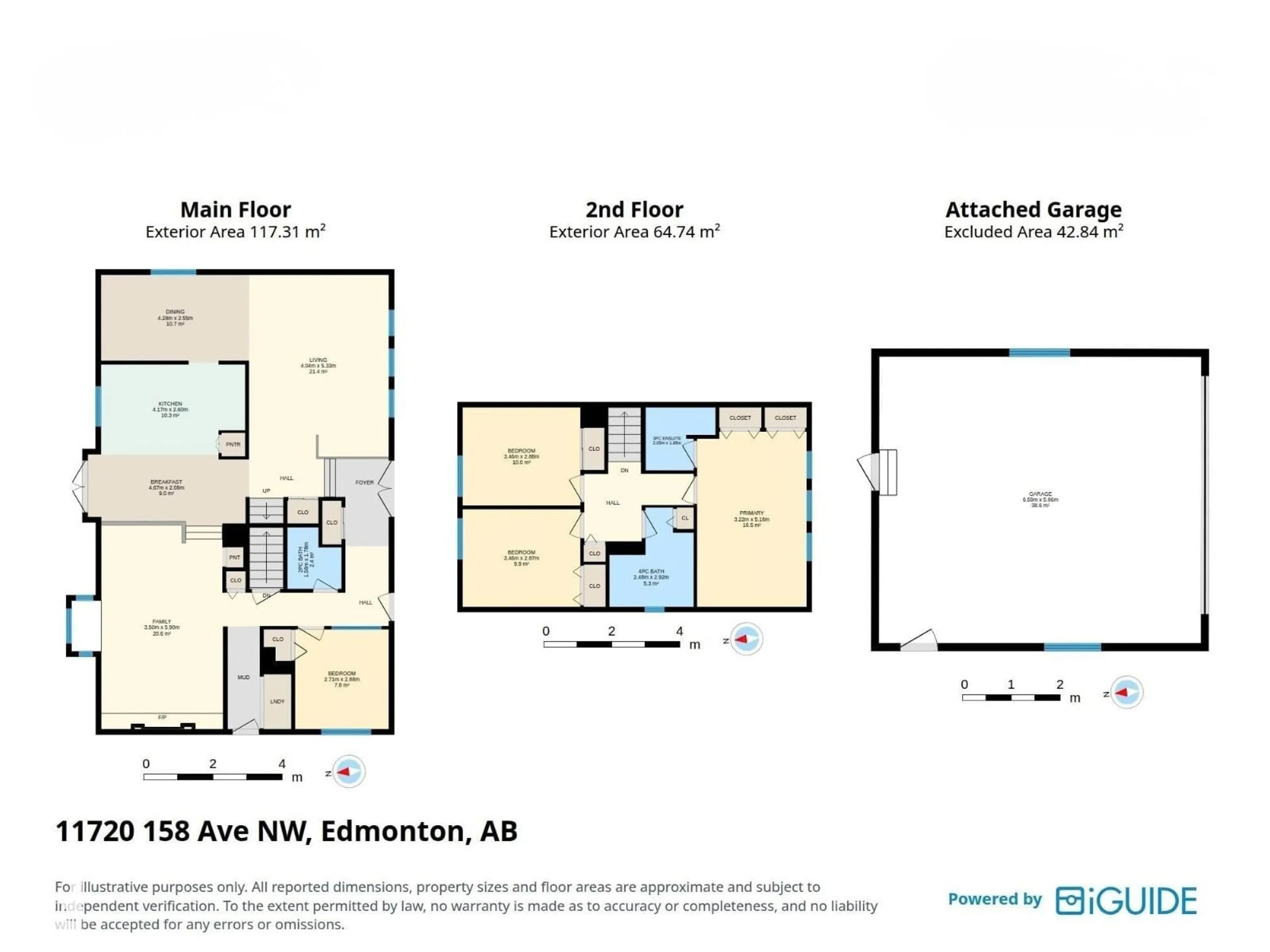 Floor plan for 11720 158 AV, Edmonton Alberta T5X2K4