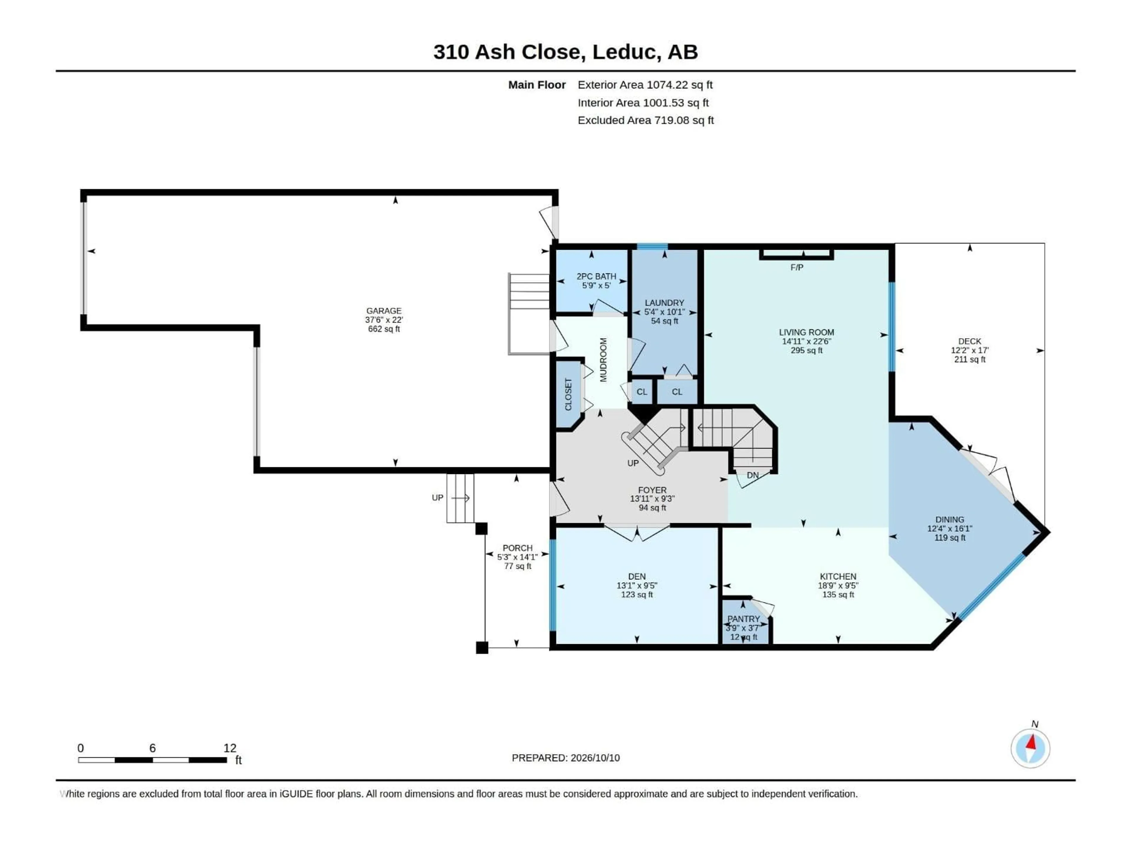 Floor plan for 310 ASH CL, Leduc Alberta T9E0E2