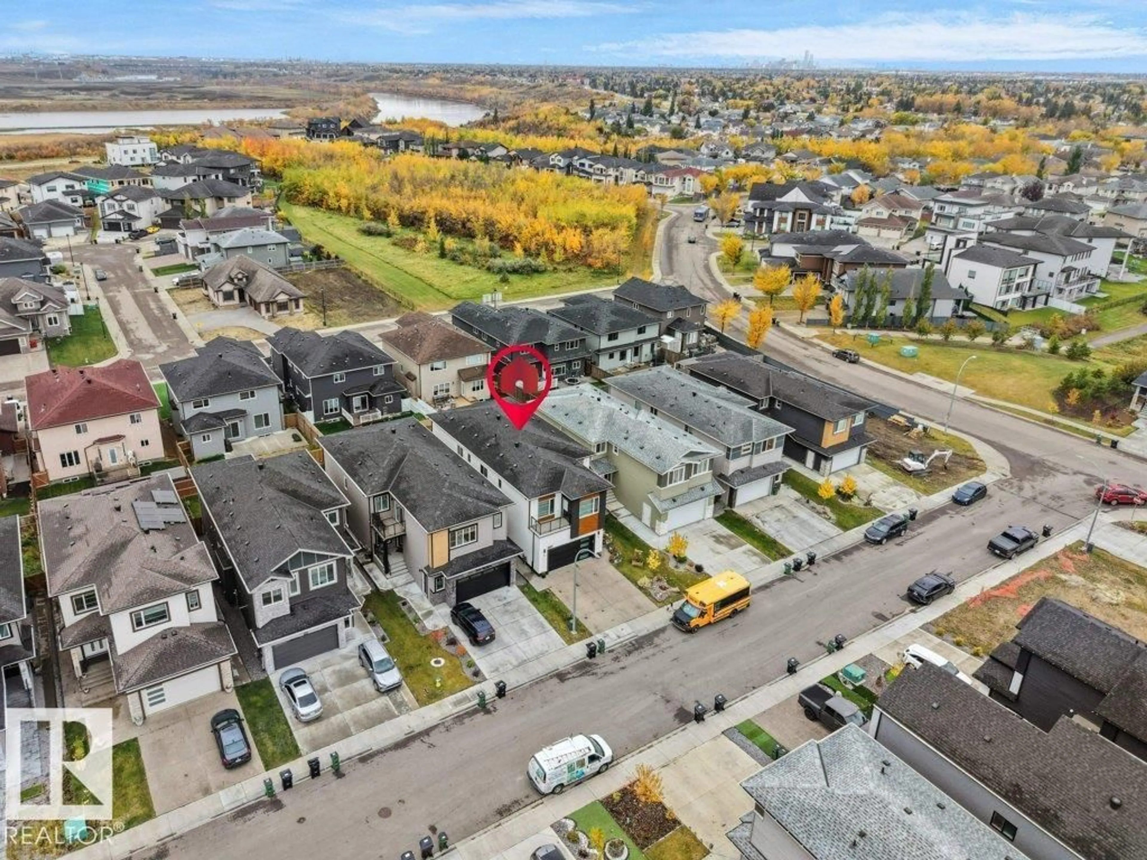 A pic from outside/outdoor area/front of a property/back of a property/a pic from drone, street for NW - 1107 150 AV, Edmonton Alberta T5Y4C1