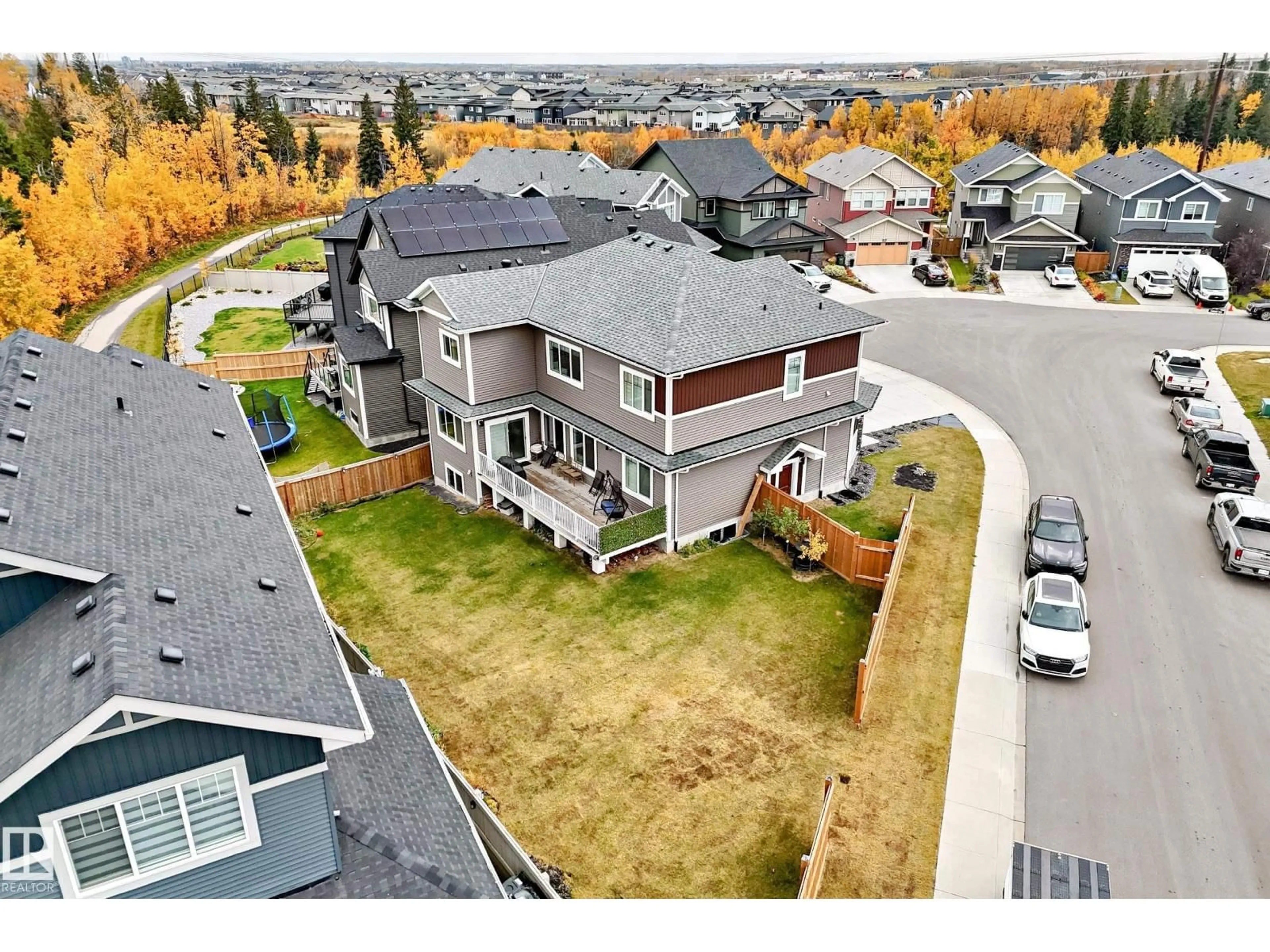 A pic from outside/outdoor area/front of a property/back of a property/a pic from drone, mountain view for 1667 ENRIGHT WY, Edmonton Alberta T6M0Z2