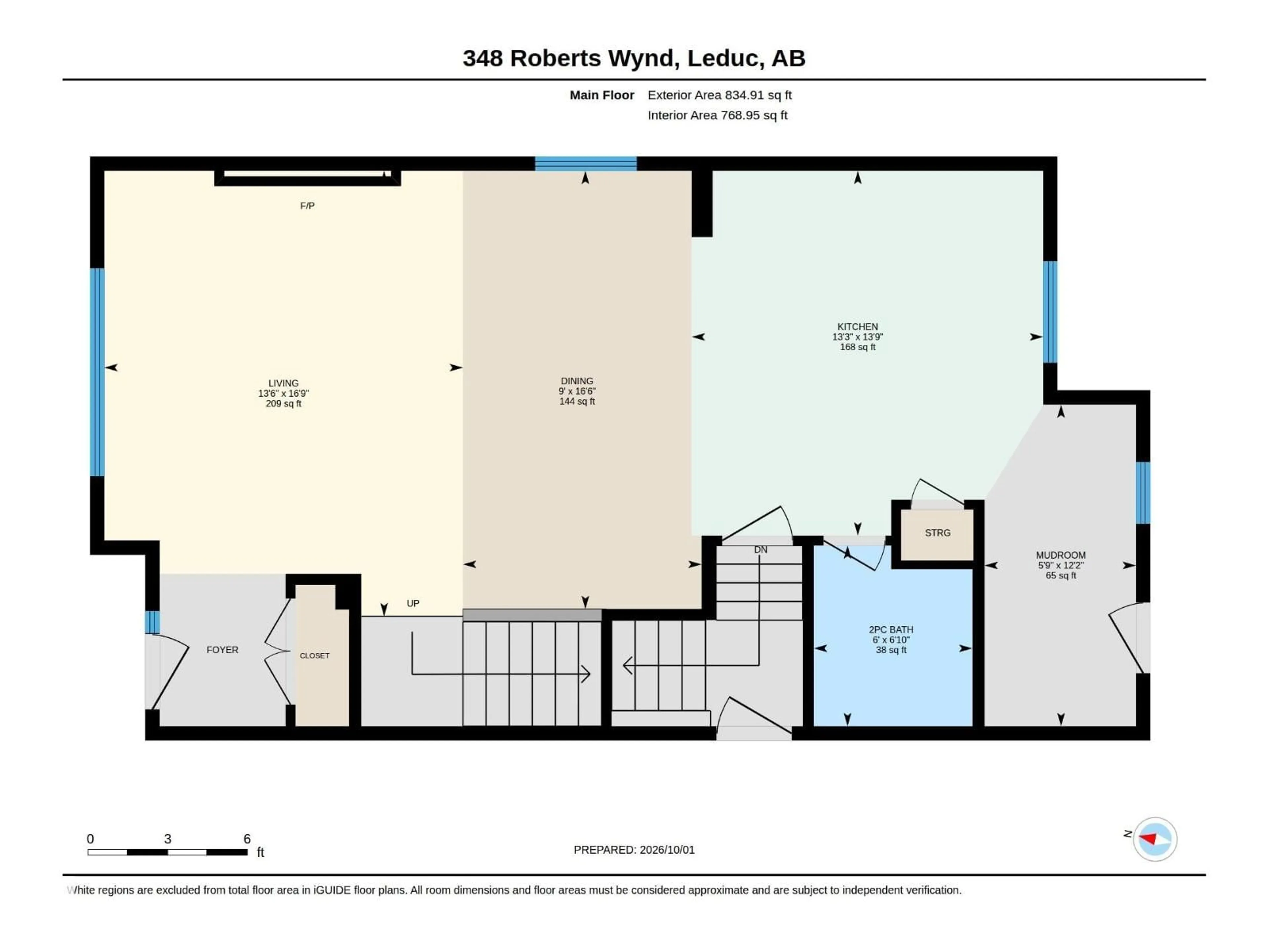Floor plan for 348 ROBERTS WD, Leduc Alberta T9E1P8