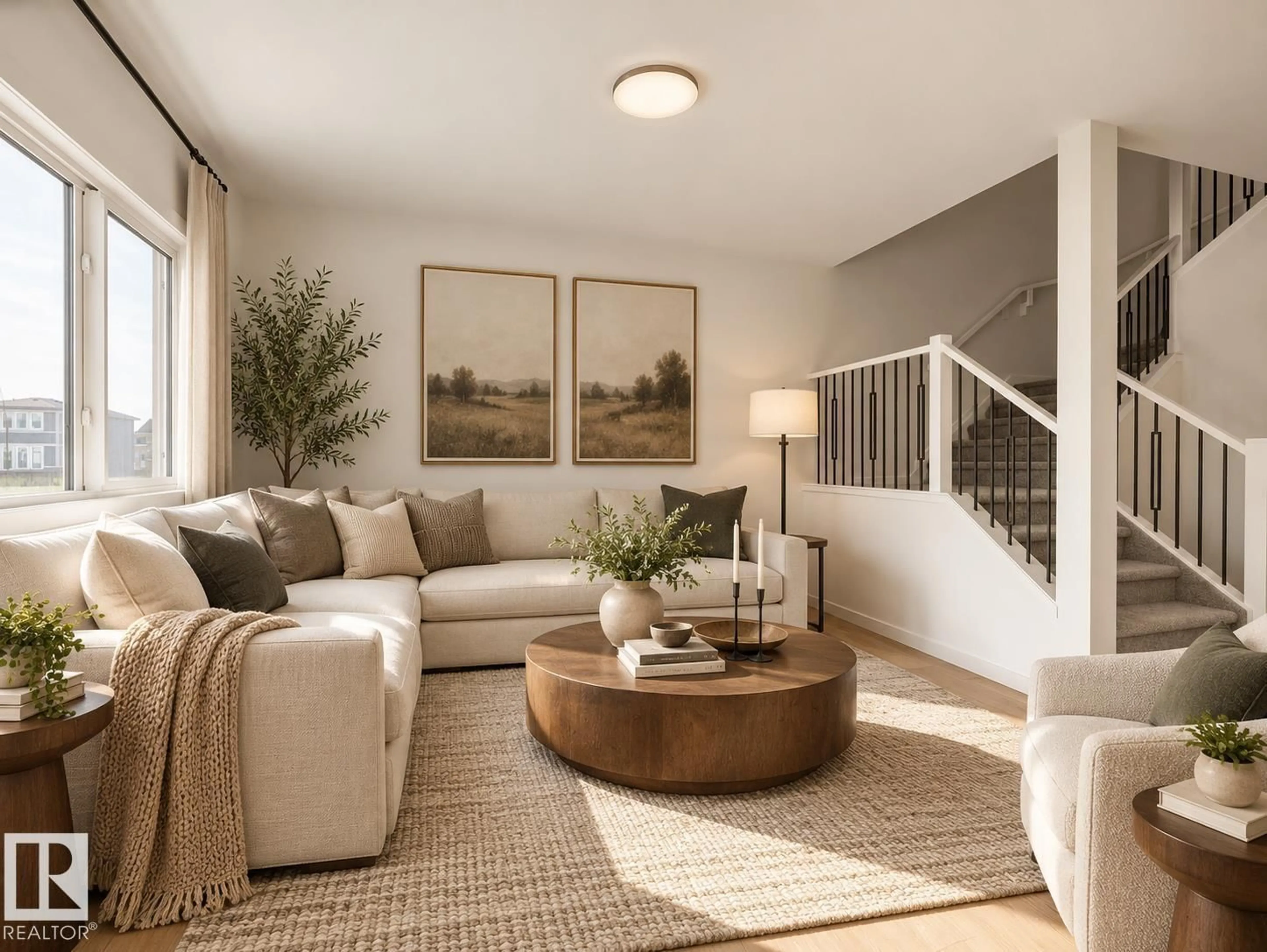Living room with furniture, unknown for NW - 2515 211 ST, Edmonton Alberta T6M3H1