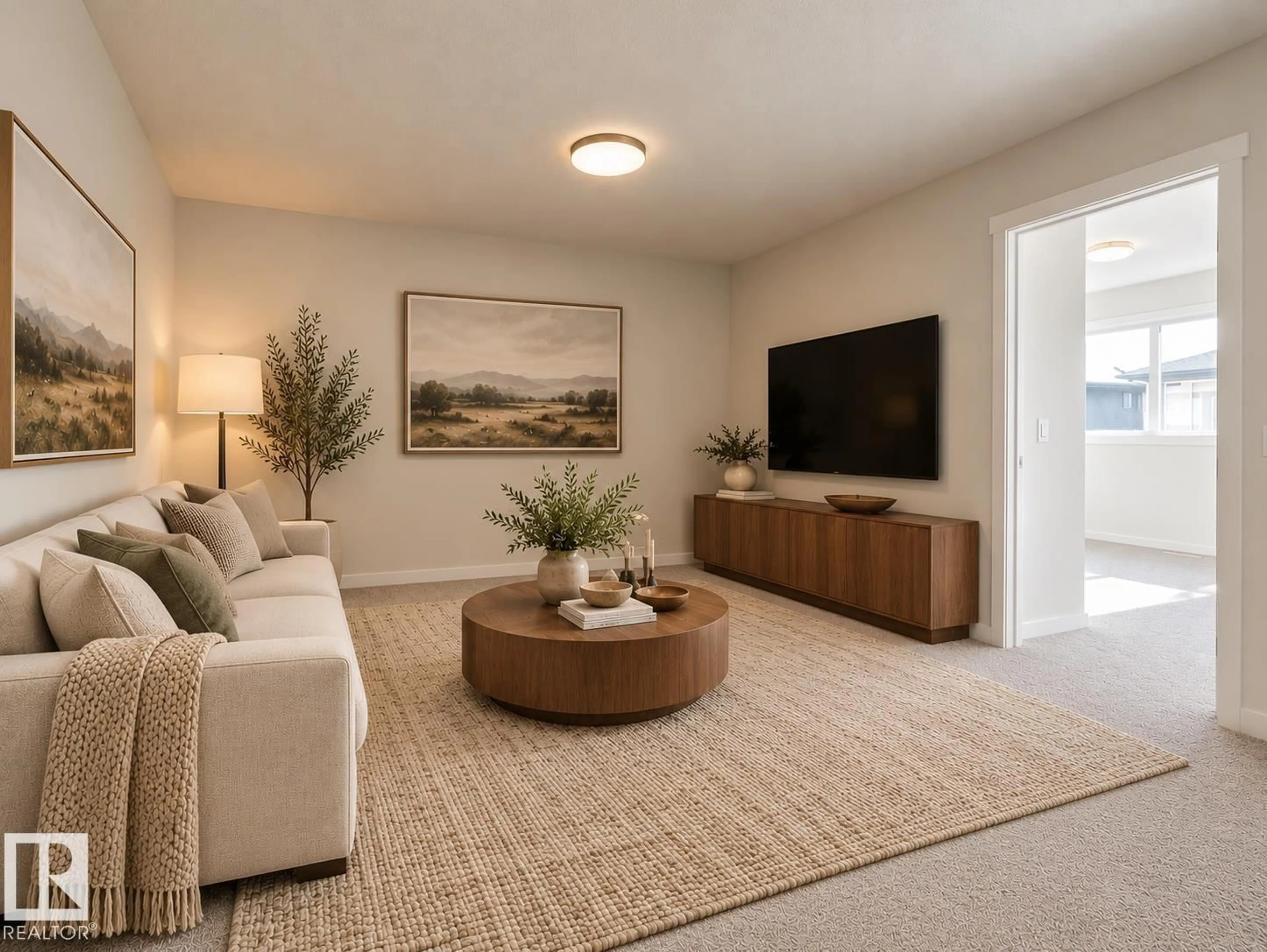 Living room with furniture, unknown for NW - 2515 211 ST, Edmonton Alberta T6M3H1