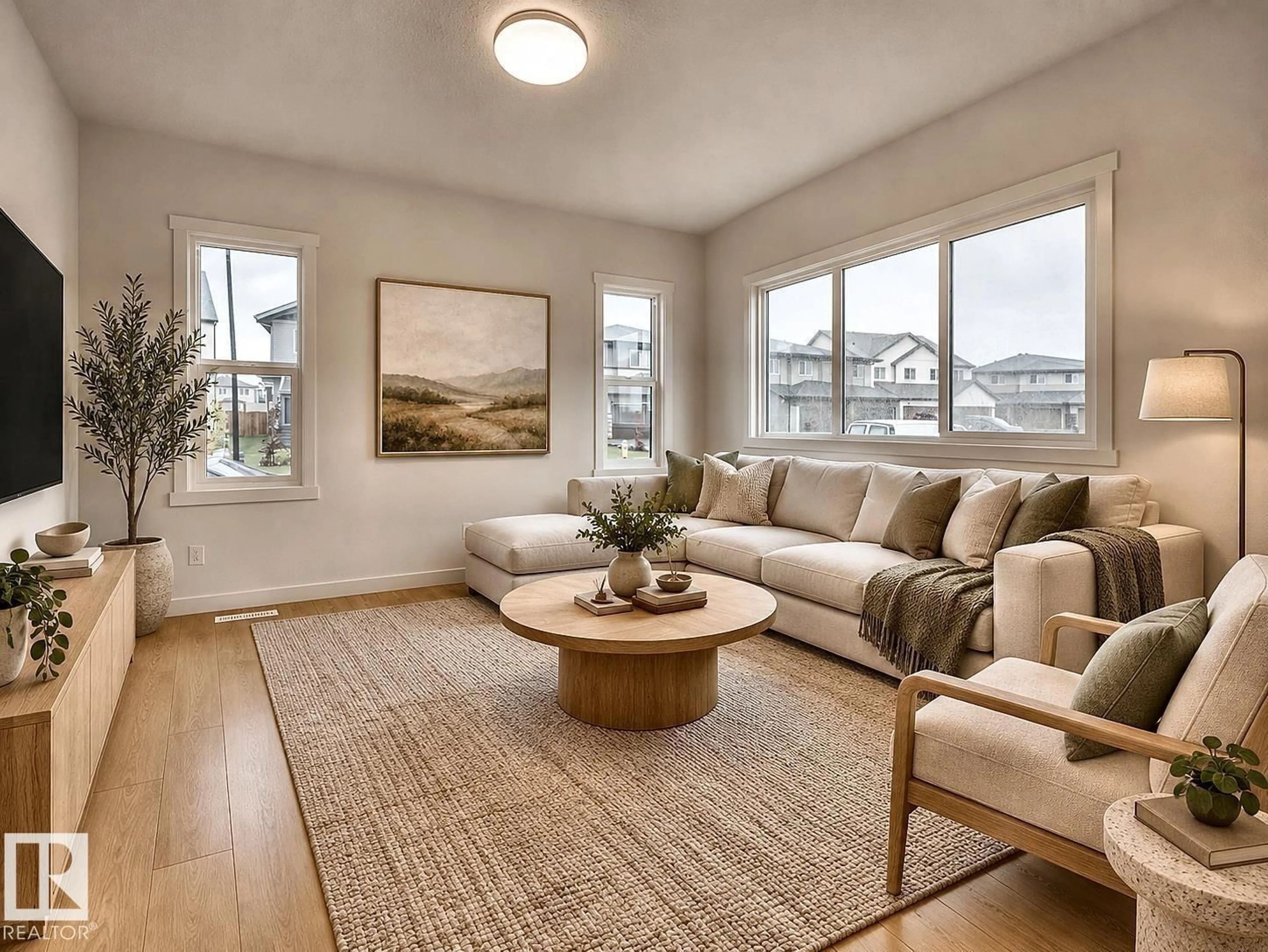 Living room with furniture, unknown for NW - 2420 205 ST, Edmonton Alberta T6M1N6