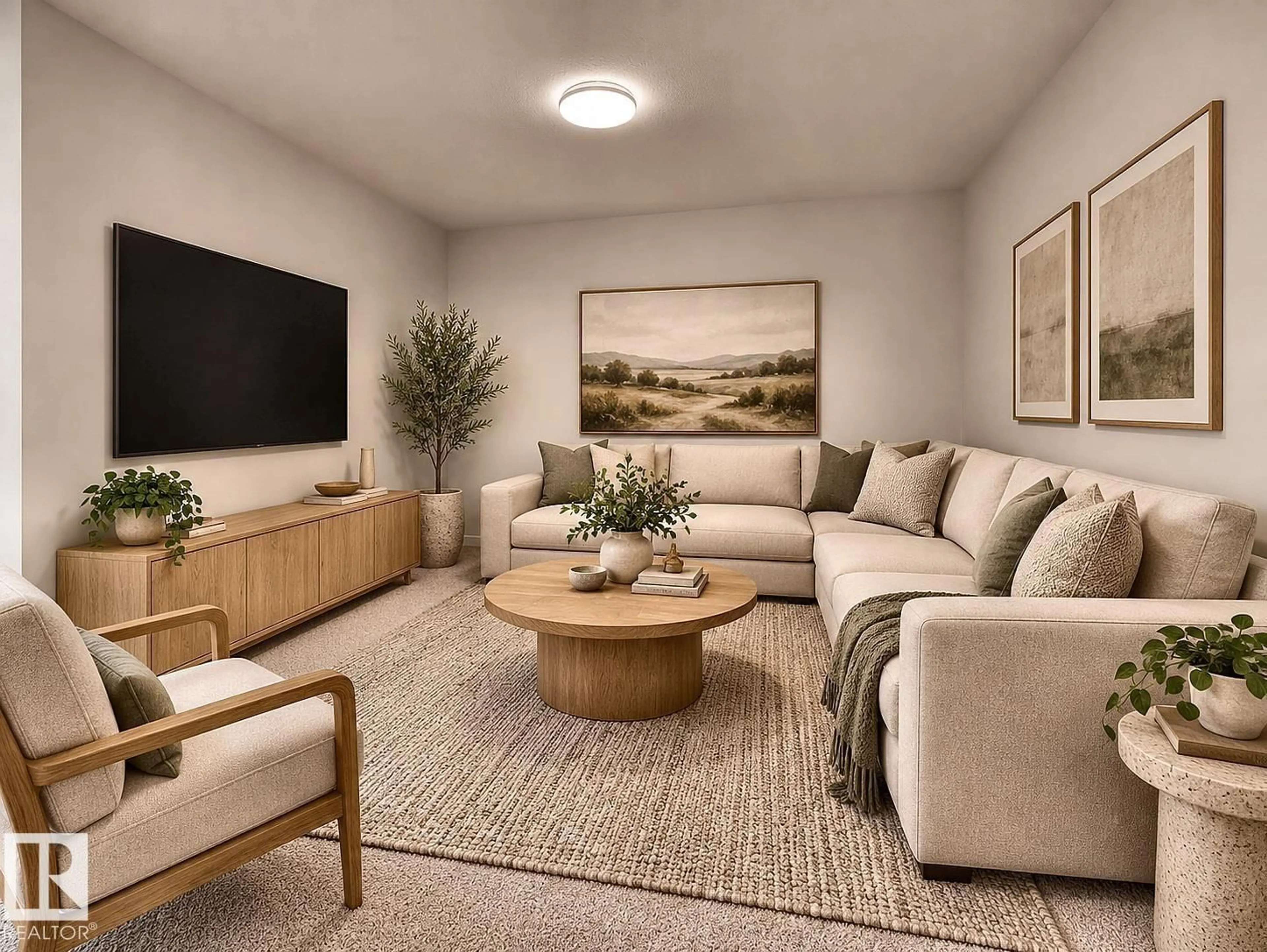 Living room with furniture, unknown for NW - 2420 205 ST, Edmonton Alberta T6M1N6
