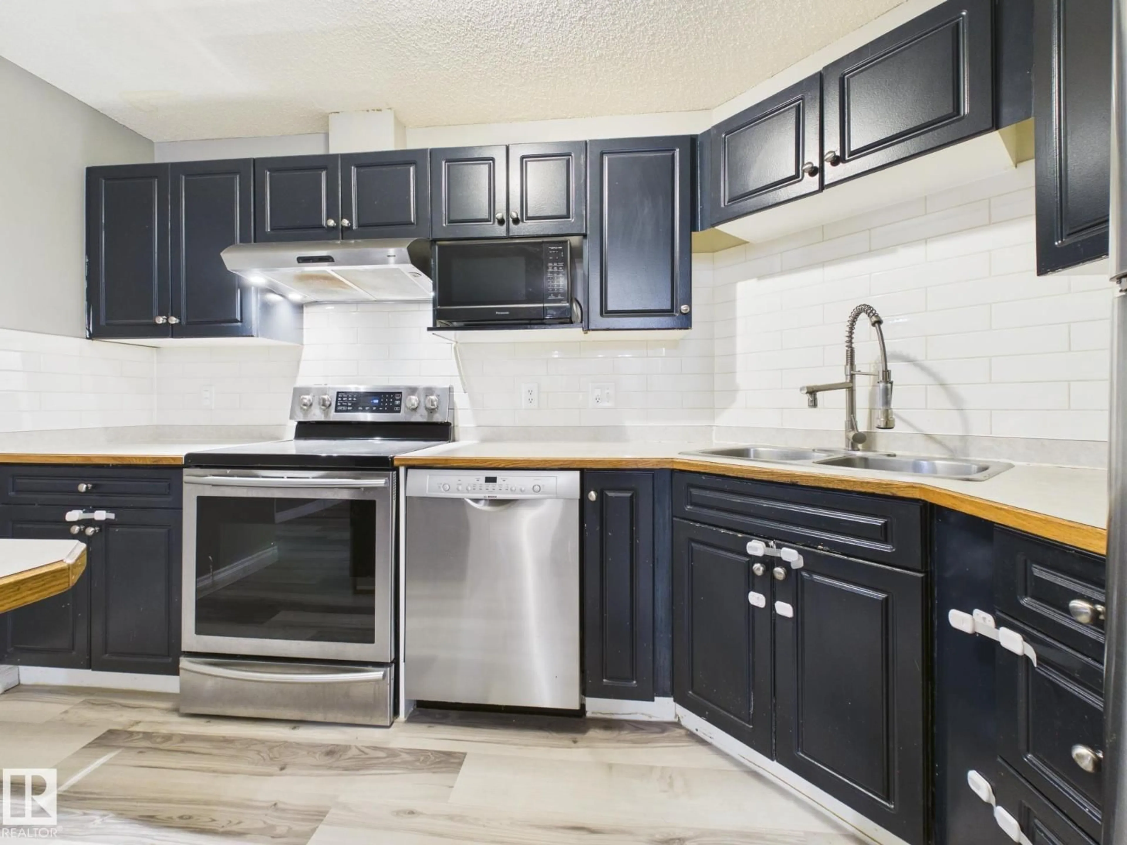 Standard kitchen, ceramic/tile floor for #102 - 16221 95 ST, Edmonton Alberta T5Z3V3