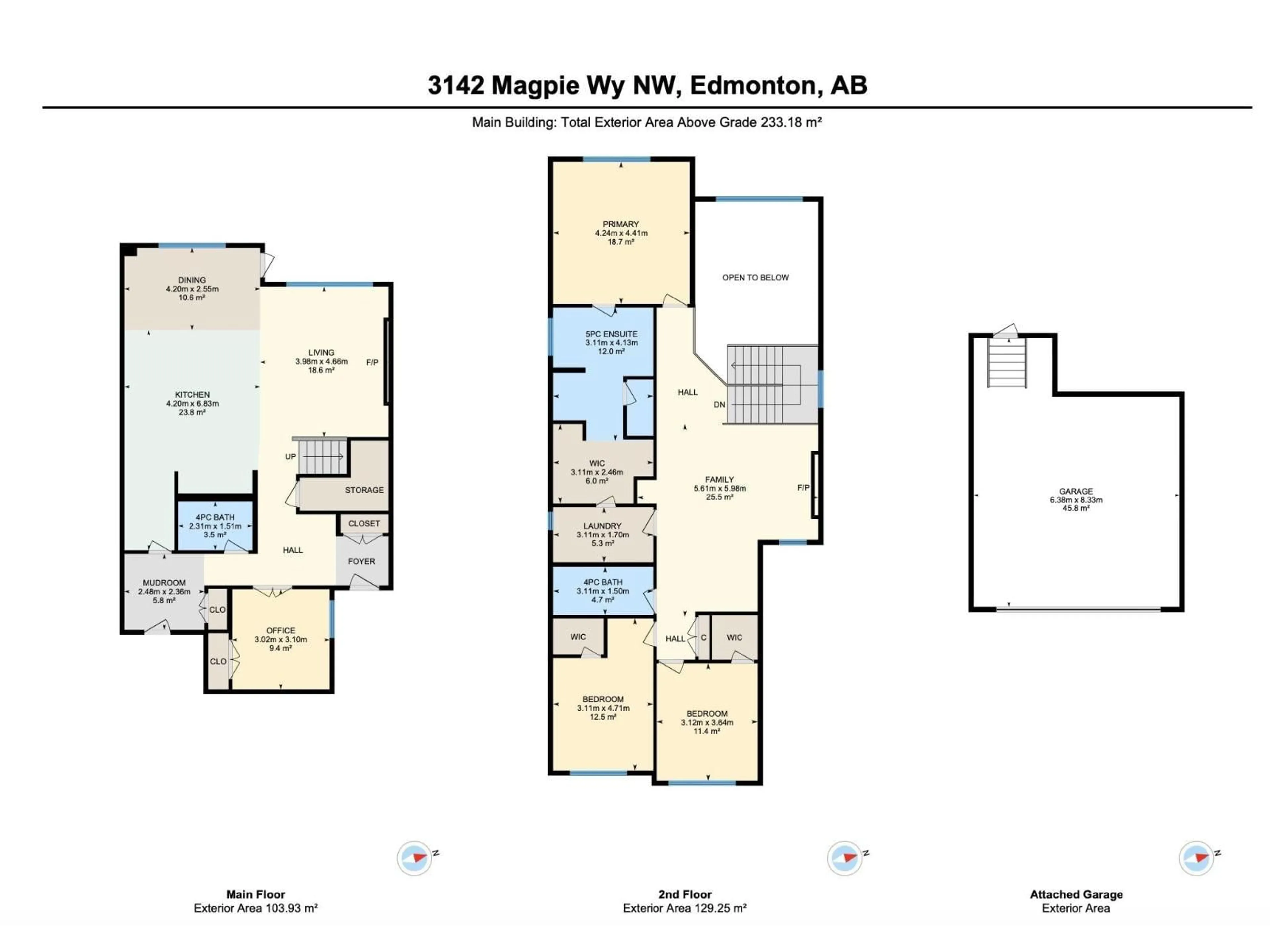 Floor plan for 3142 MAGPIE WY, Edmonton Alberta T5S0V4