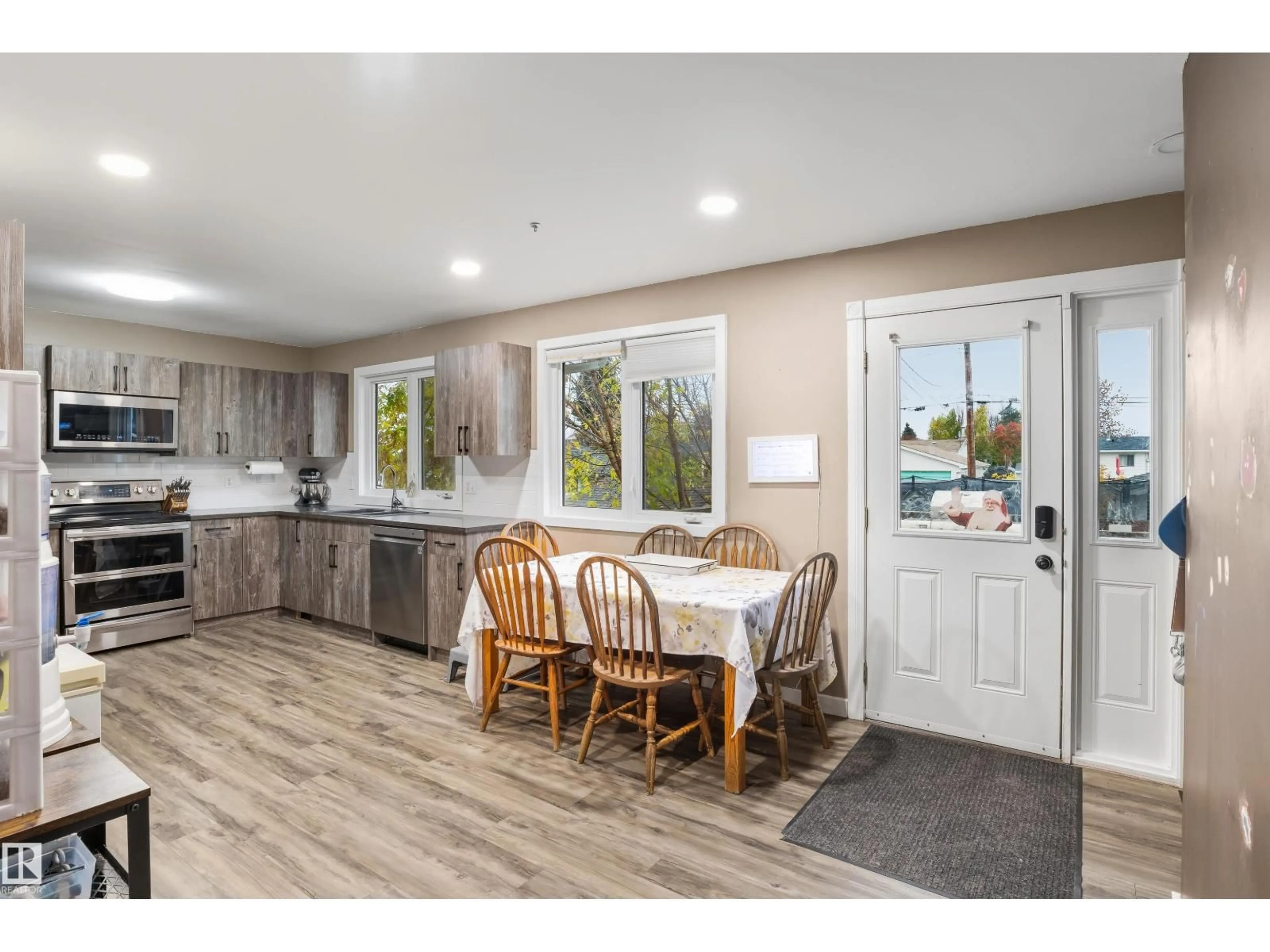 Open concept kitchen, wood/laminate floor for 5014 45 ST, Cold Lake Alberta T9M1Z2