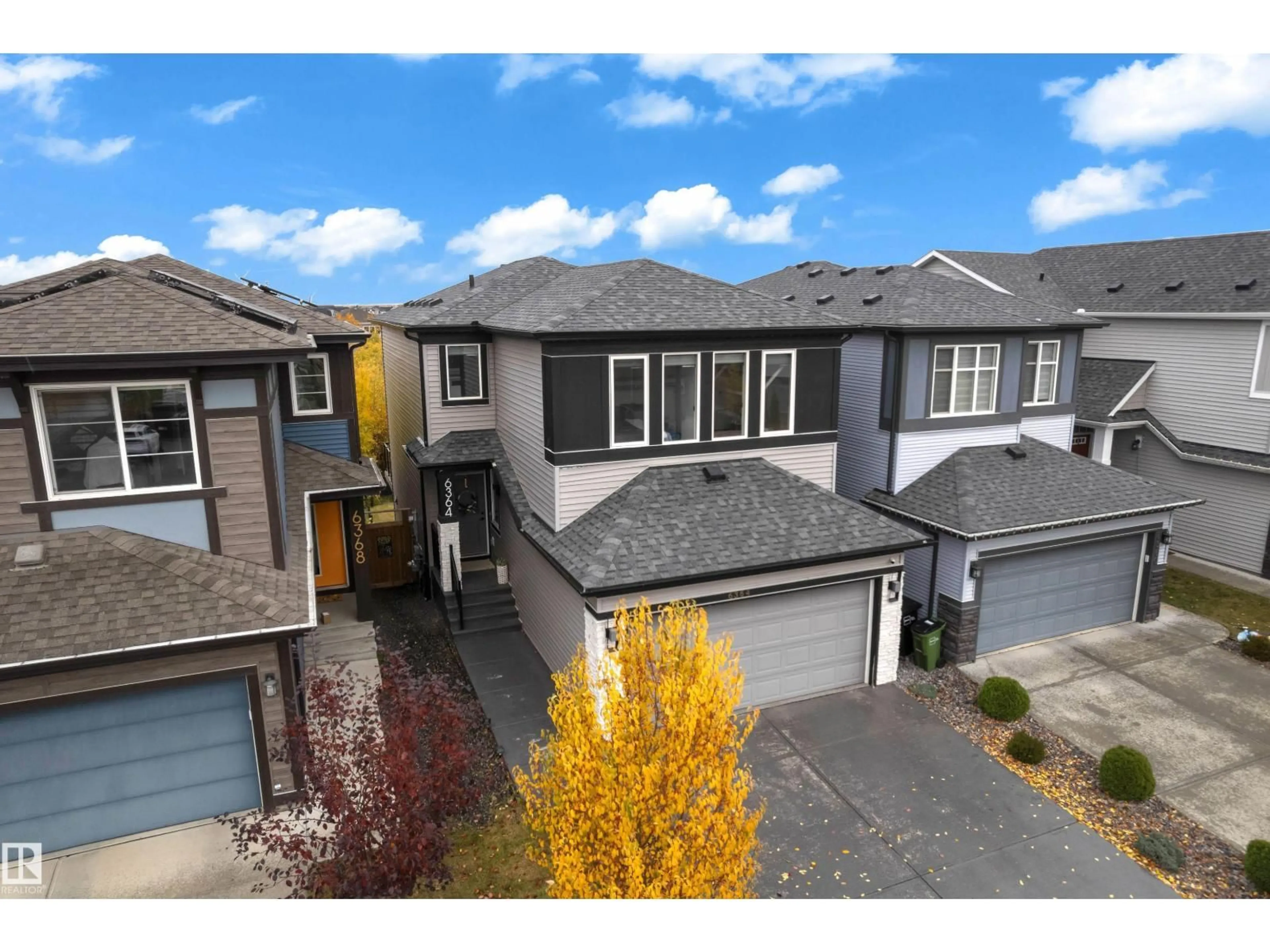 A pic from outside/outdoor area/front of a property/back of a property/a pic from drone, street for 6364 174 AV, Edmonton Alberta T5Y3Y3