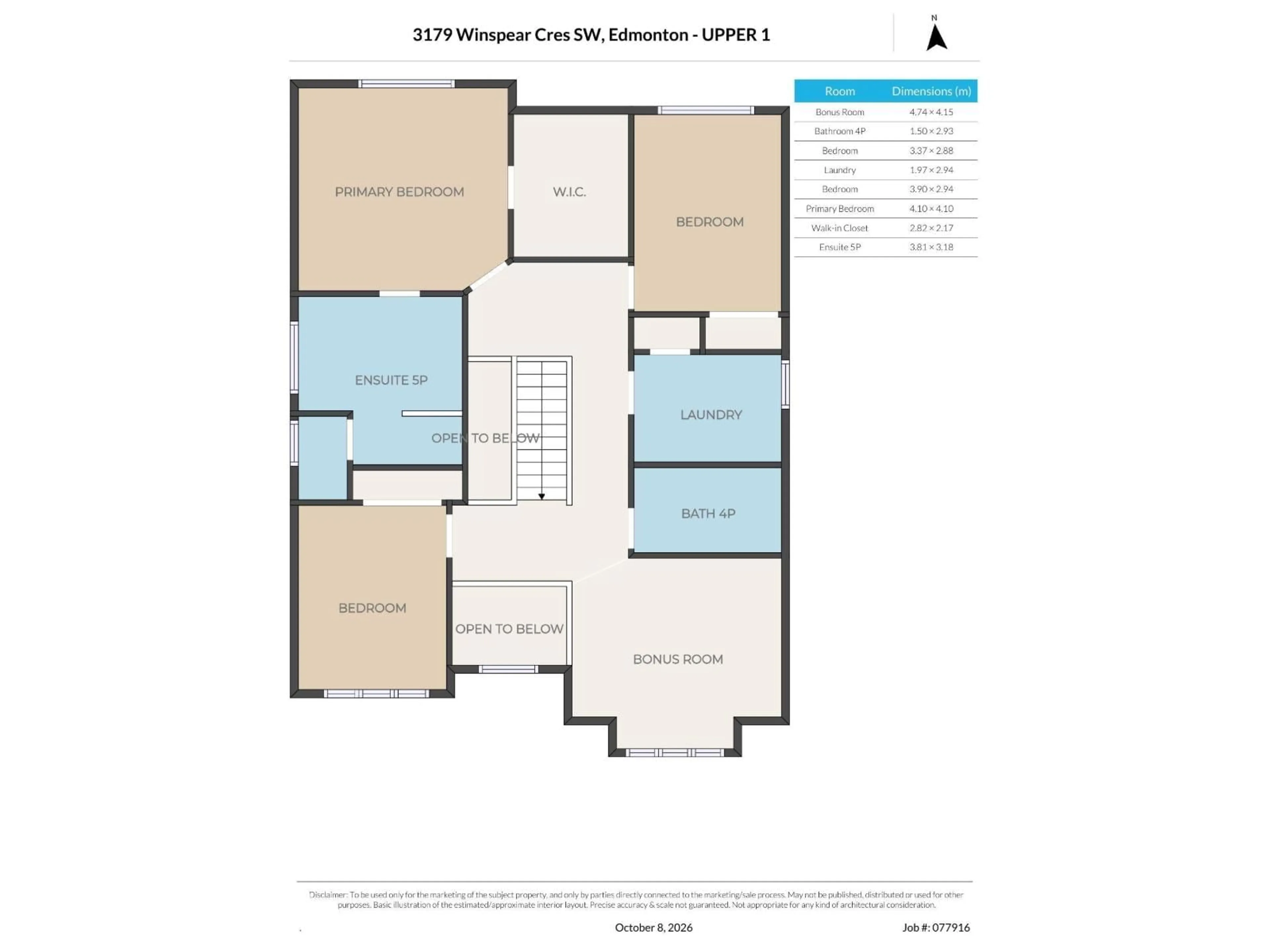 Floor plan for 3179 WINSPEAR CR, Edmonton Alberta T6X1S8