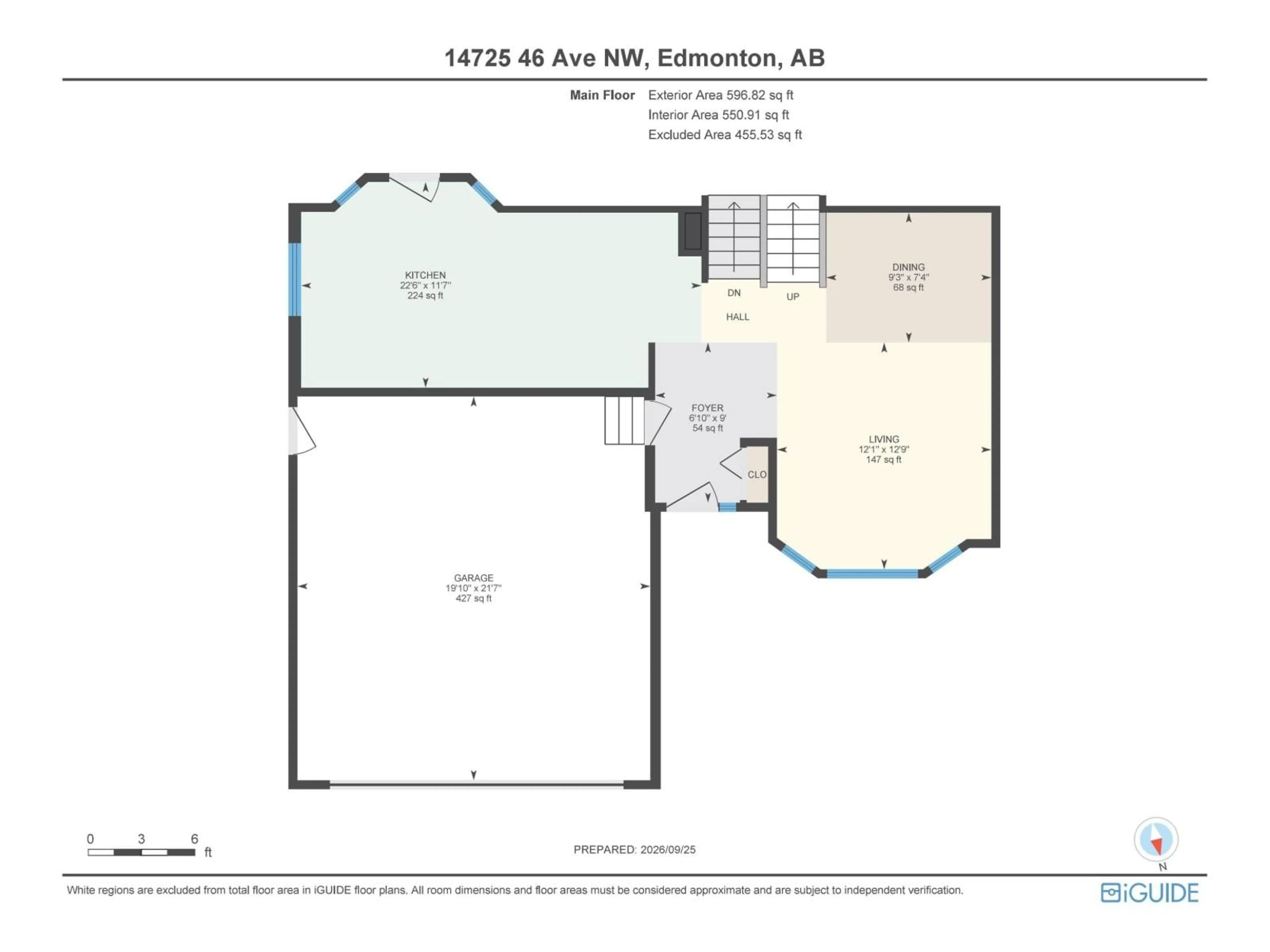 Floor plan for 14725 46 AV, Edmonton Alberta T6H5M6