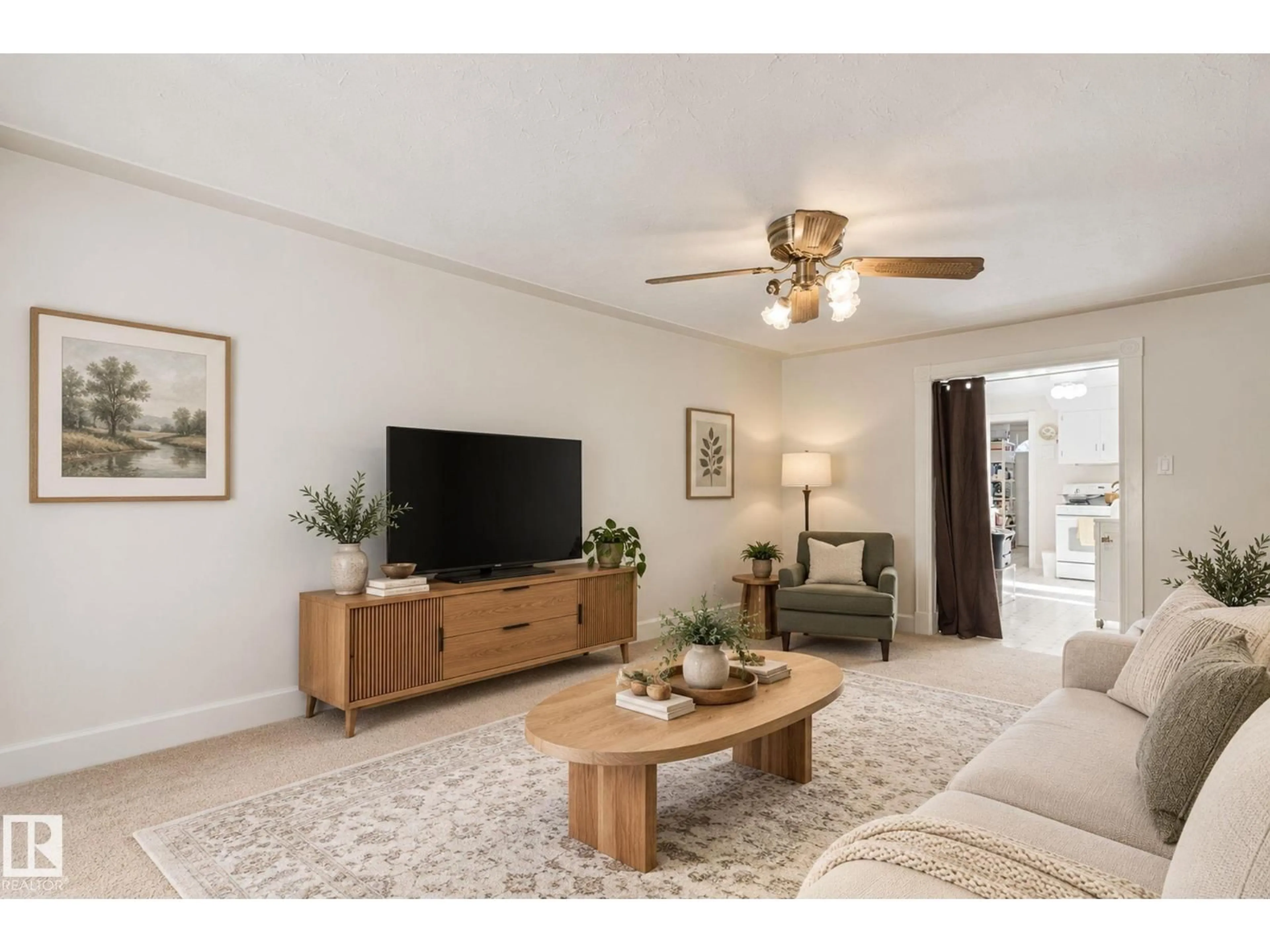 Living room with furniture, unknown for 11946 70 ST, Edmonton Alberta T5B1T9