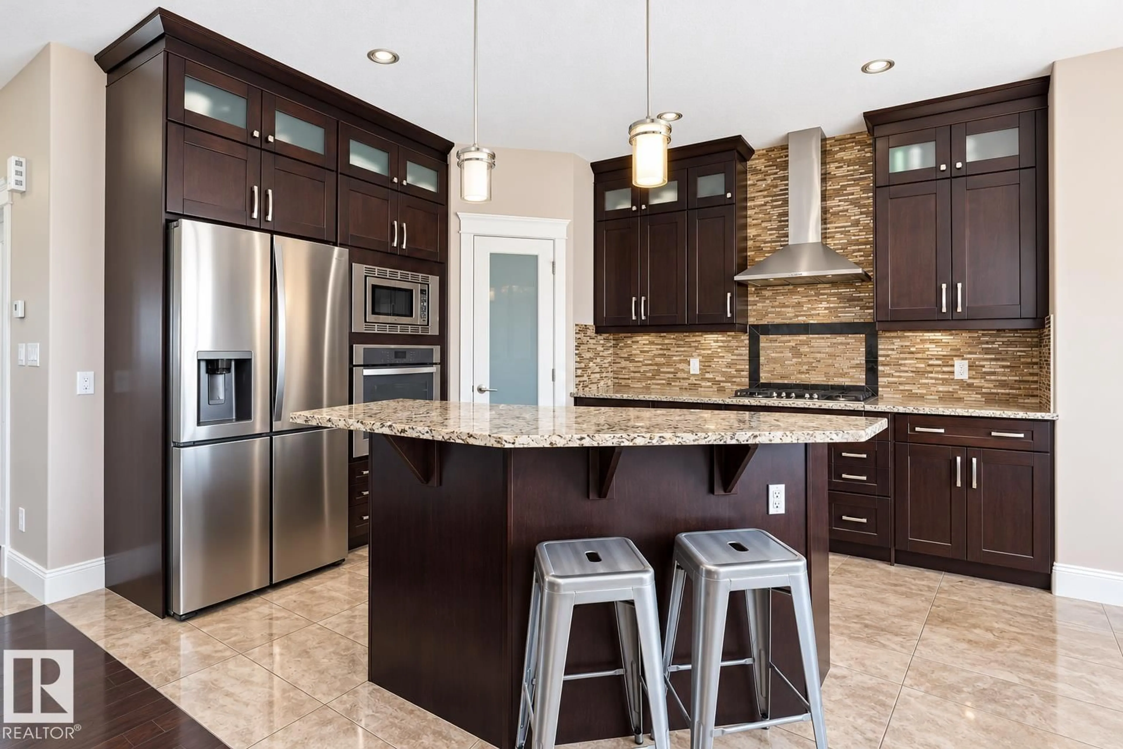 Contemporary kitchen, ceramic/tile floor for 258 ALBANY DR, Edmonton Alberta T6V0L3