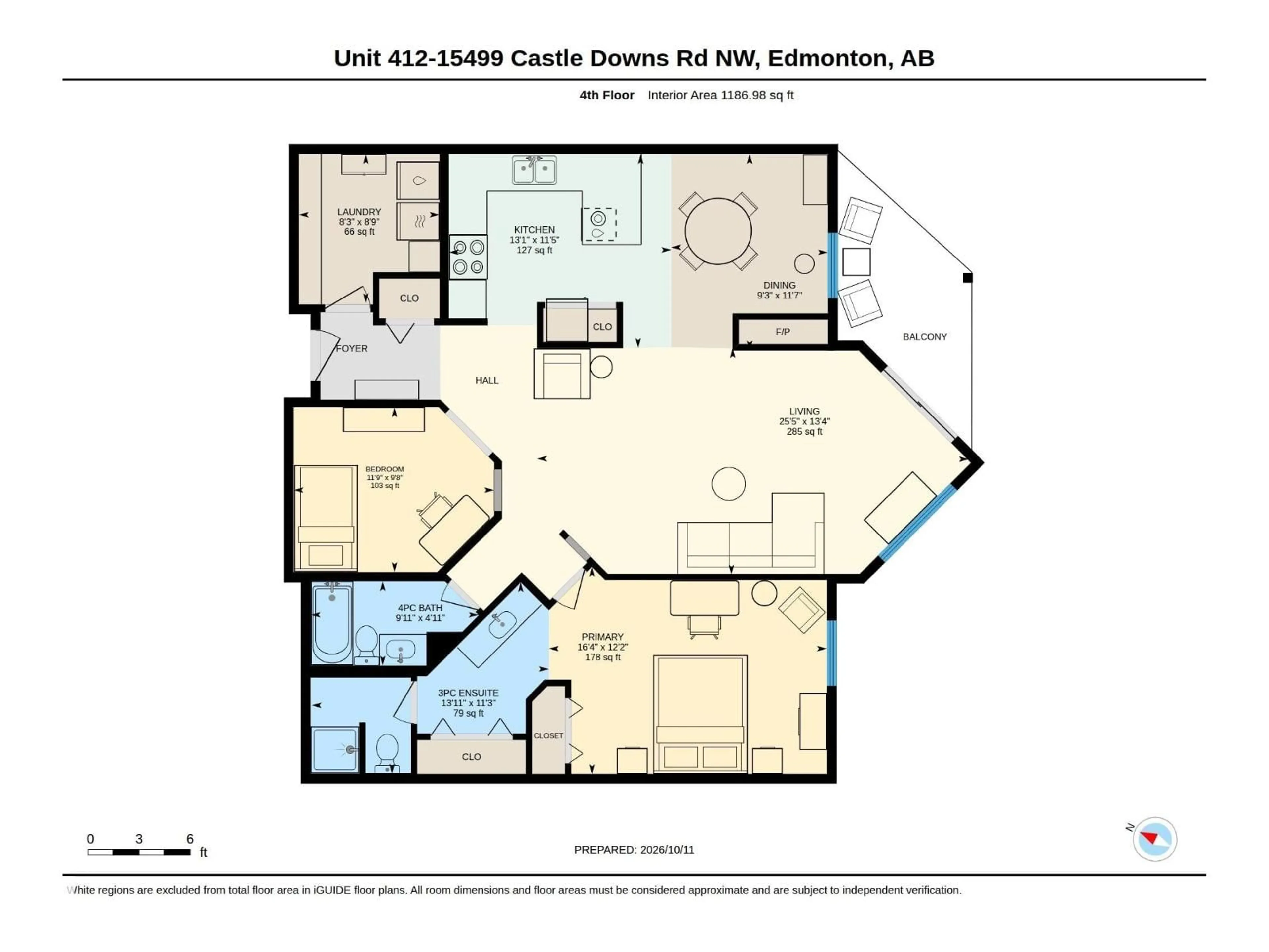 Floor plan for #412 - 15499 CASTLE DOWNS RD, Edmonton Alberta T5X5Y3