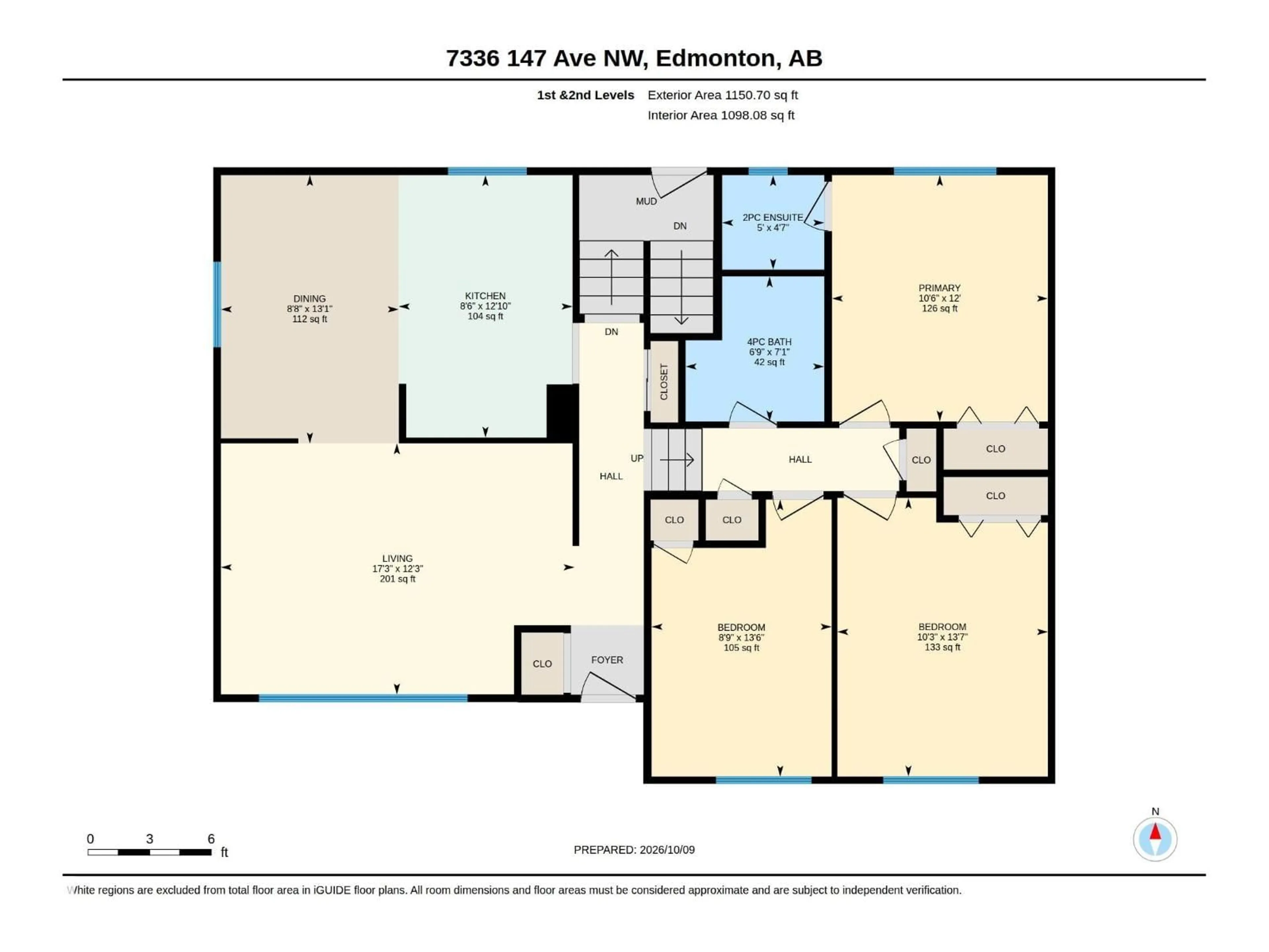 Floor plan for 7336 147 AV, Edmonton Alberta T5C2T2