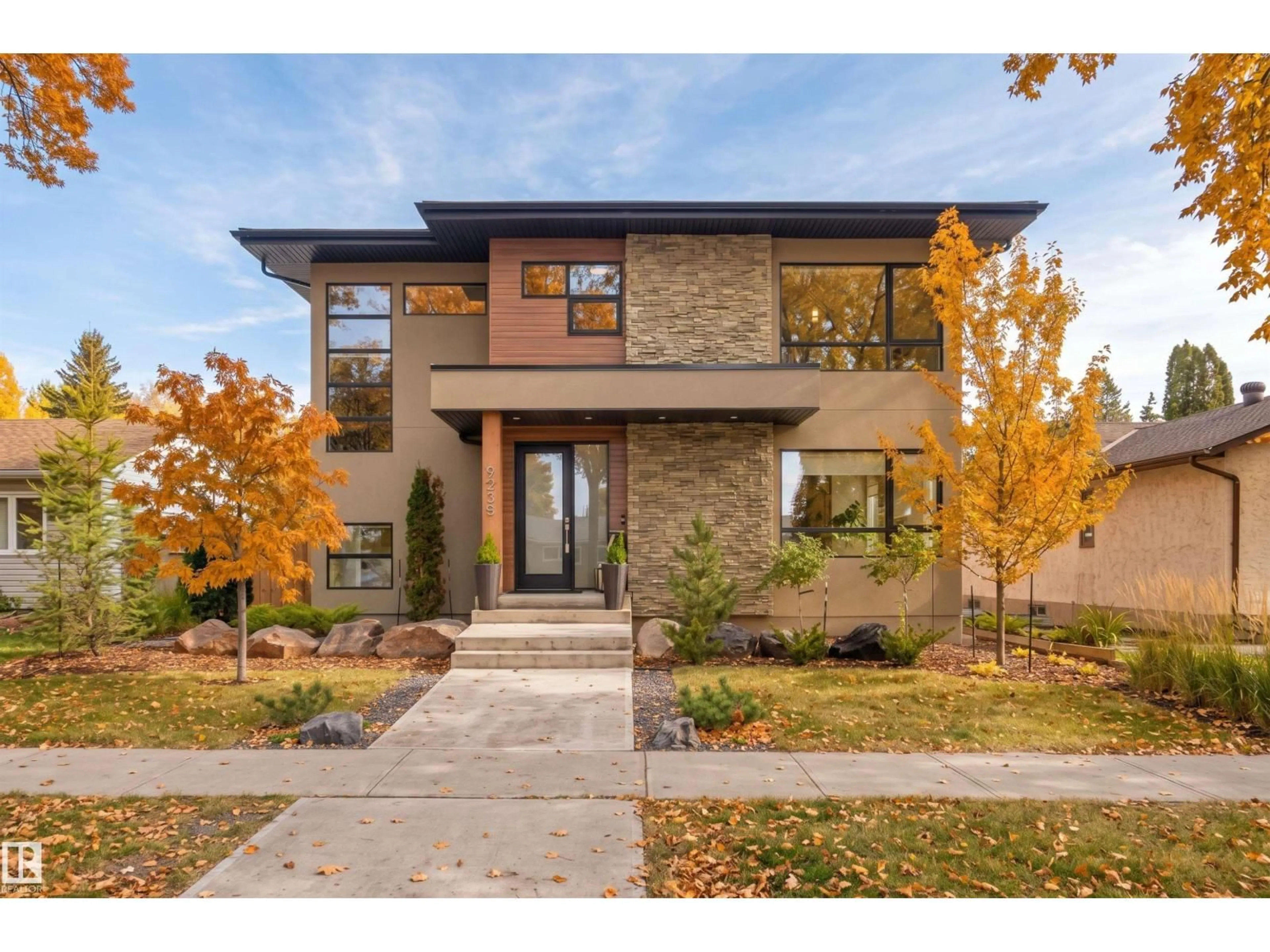 Home with brick exterior material, street for 9235 148 ST, Edmonton Alberta T5R1A4