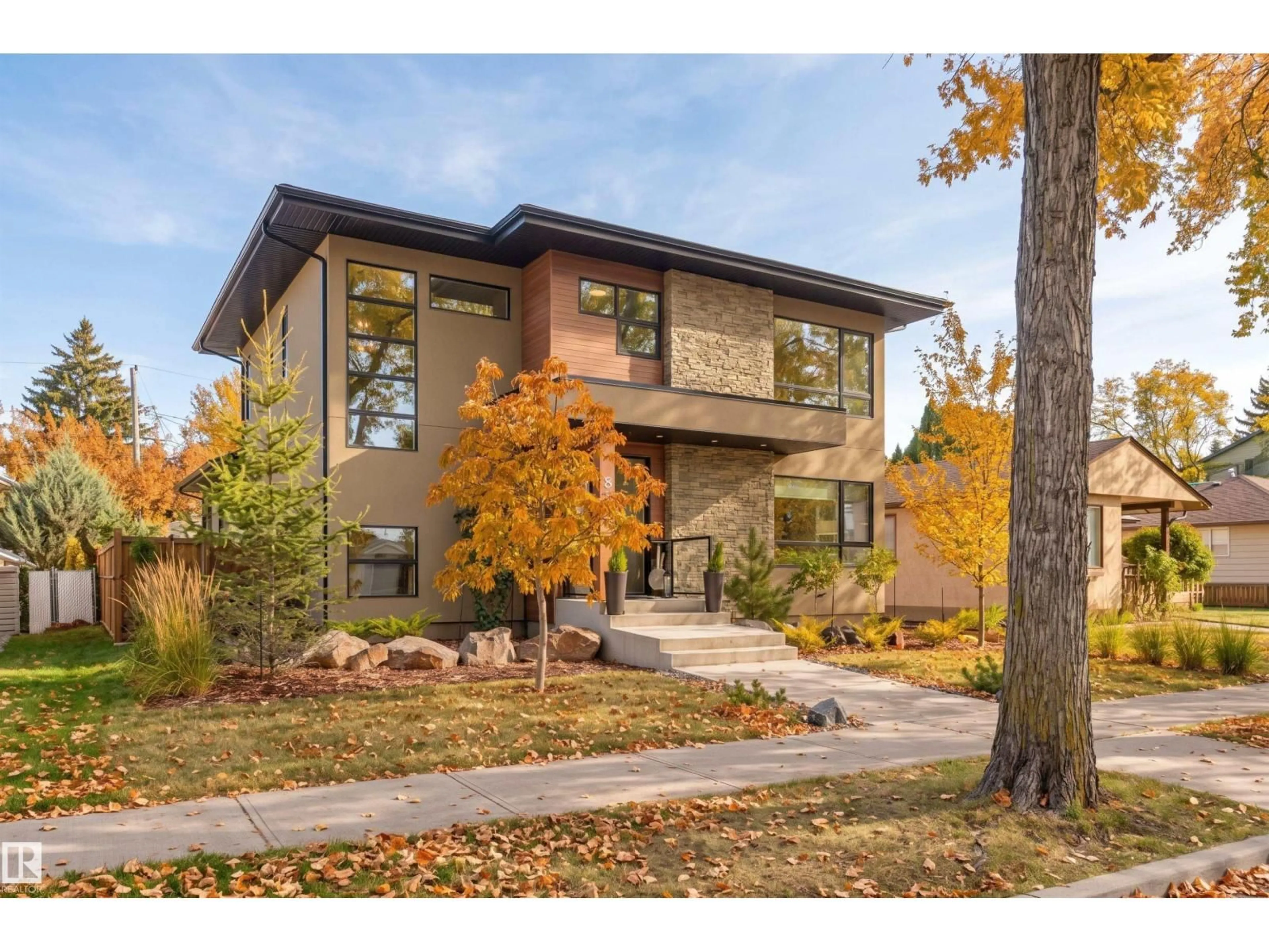 Home with brick exterior material, street for 9235 148 ST, Edmonton Alberta T5R1A4