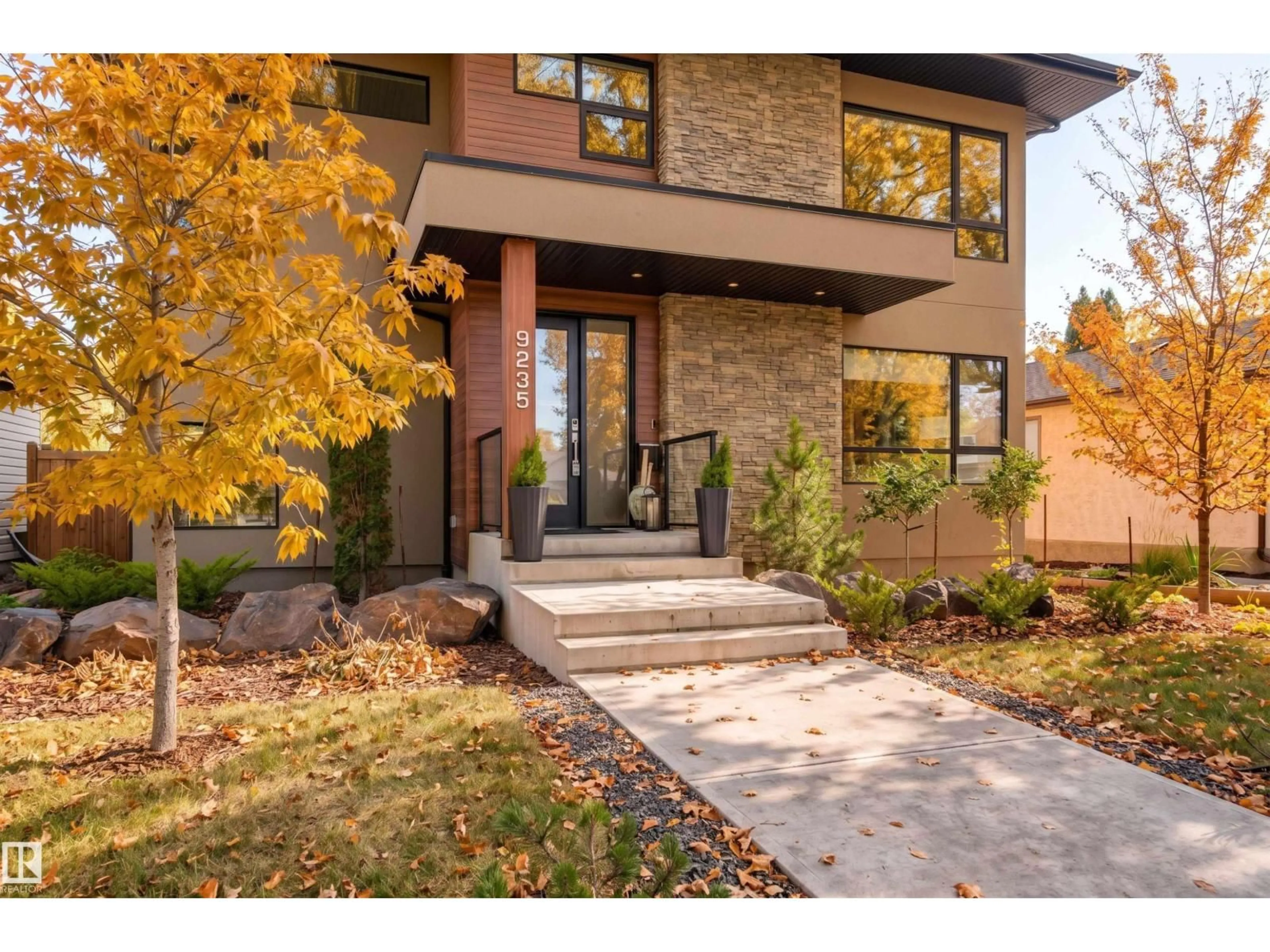 Home with brick exterior material, street for 9235 148 ST, Edmonton Alberta T5R1A4
