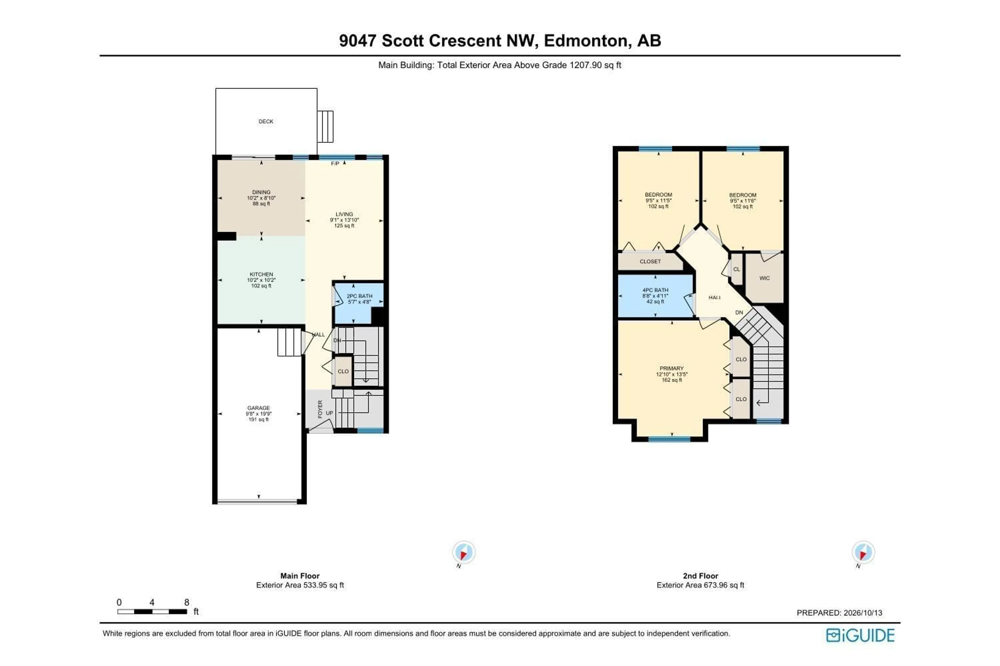 Floor plan for 9047 SCOTT CR, Edmonton Alberta T6R0E8